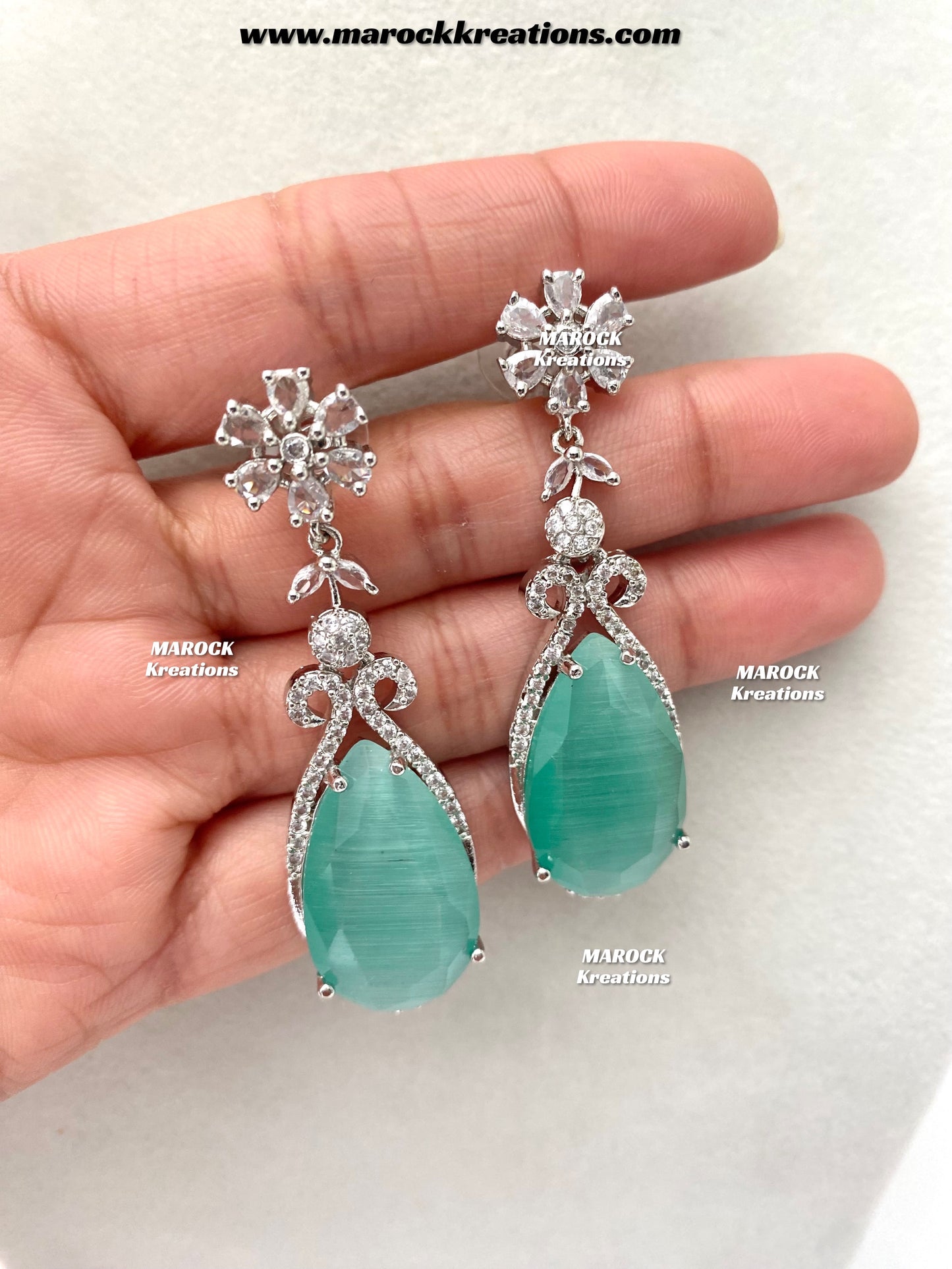 Lauren Silver American Diamond Necklace set