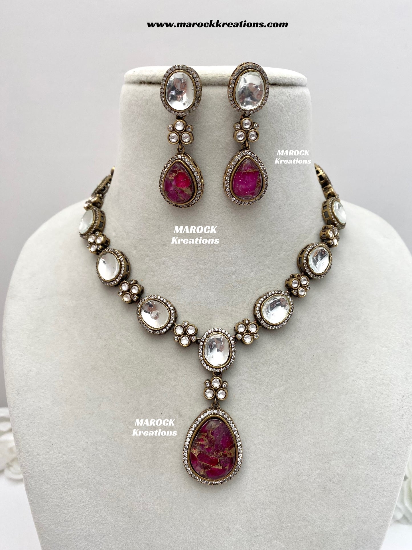 Sanjida Tyani inspired Victorian Kundan Statement Necklace set