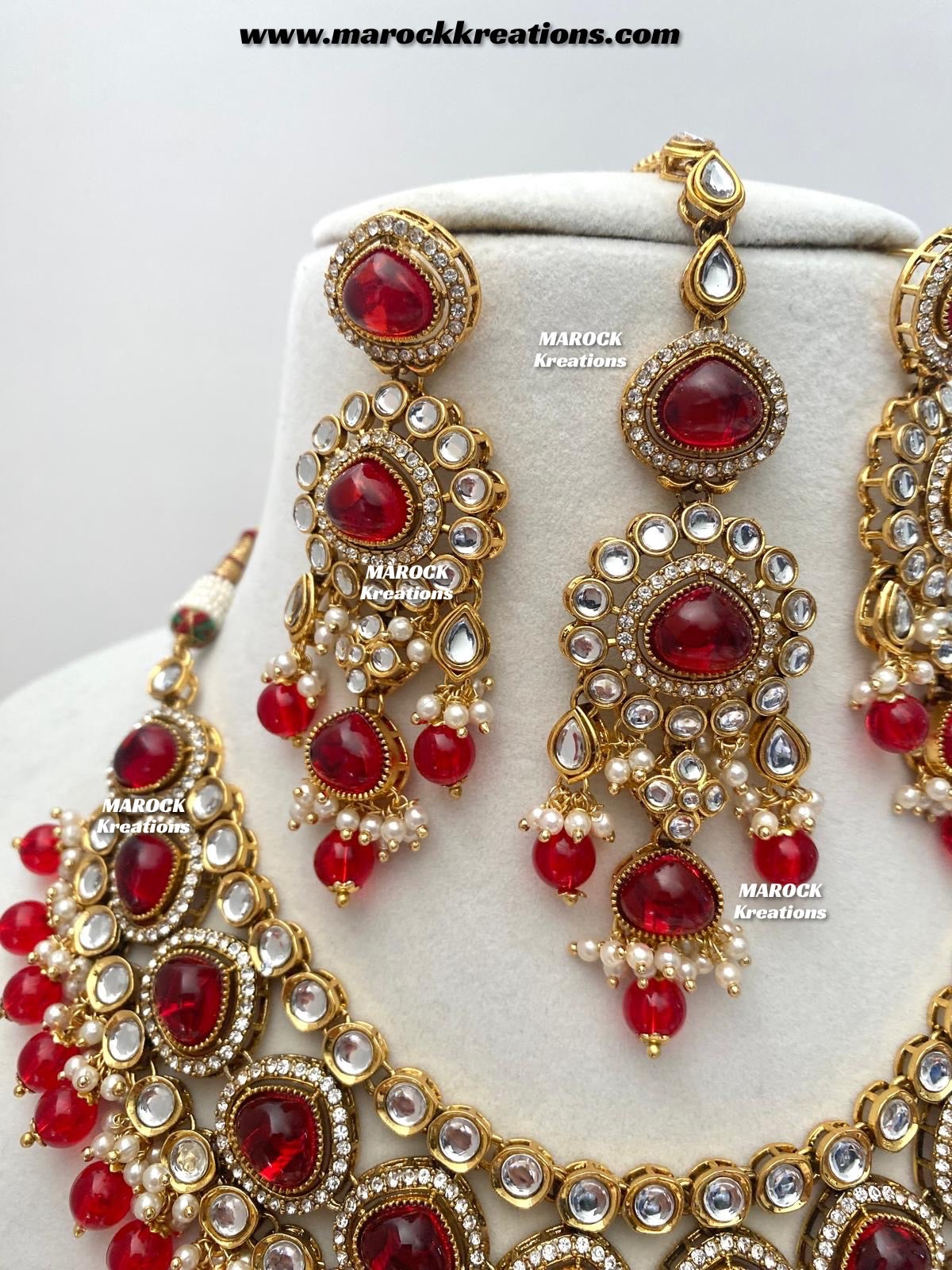 Harsha Premium Quality Kundan and Monalisa stone Statement Necklace set