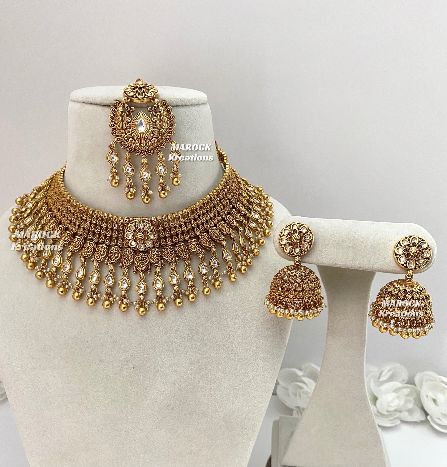 Ramona Premium Quality Gold plated Kundan exclusive Necklace set