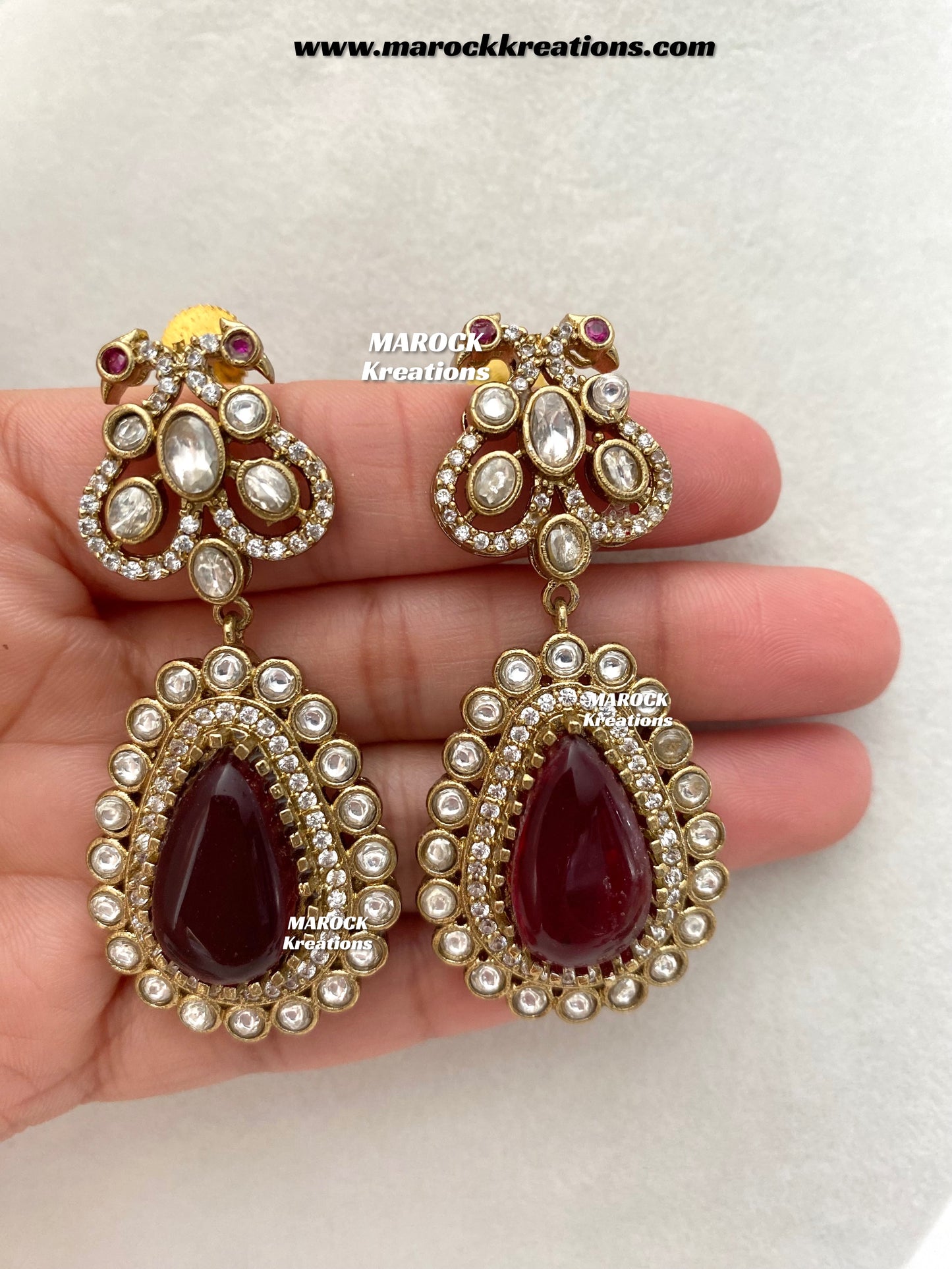 Roselina Sabyasachi inspired Premium Quality Moissanite Kundan Statement Necklace set