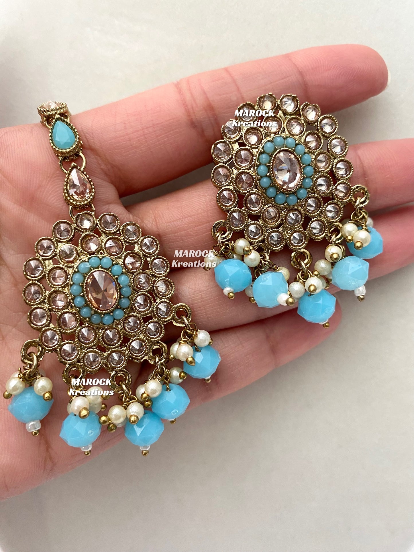 Antique Gold Polki choker sets
