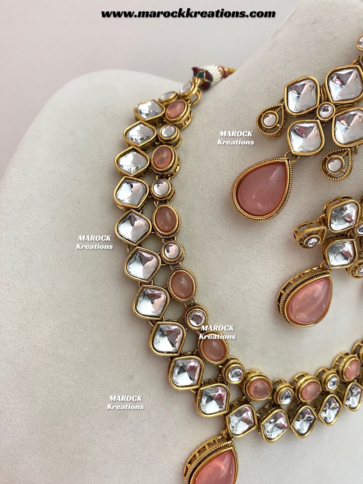 Romana Premium Quality Kundan Statement Necklace set