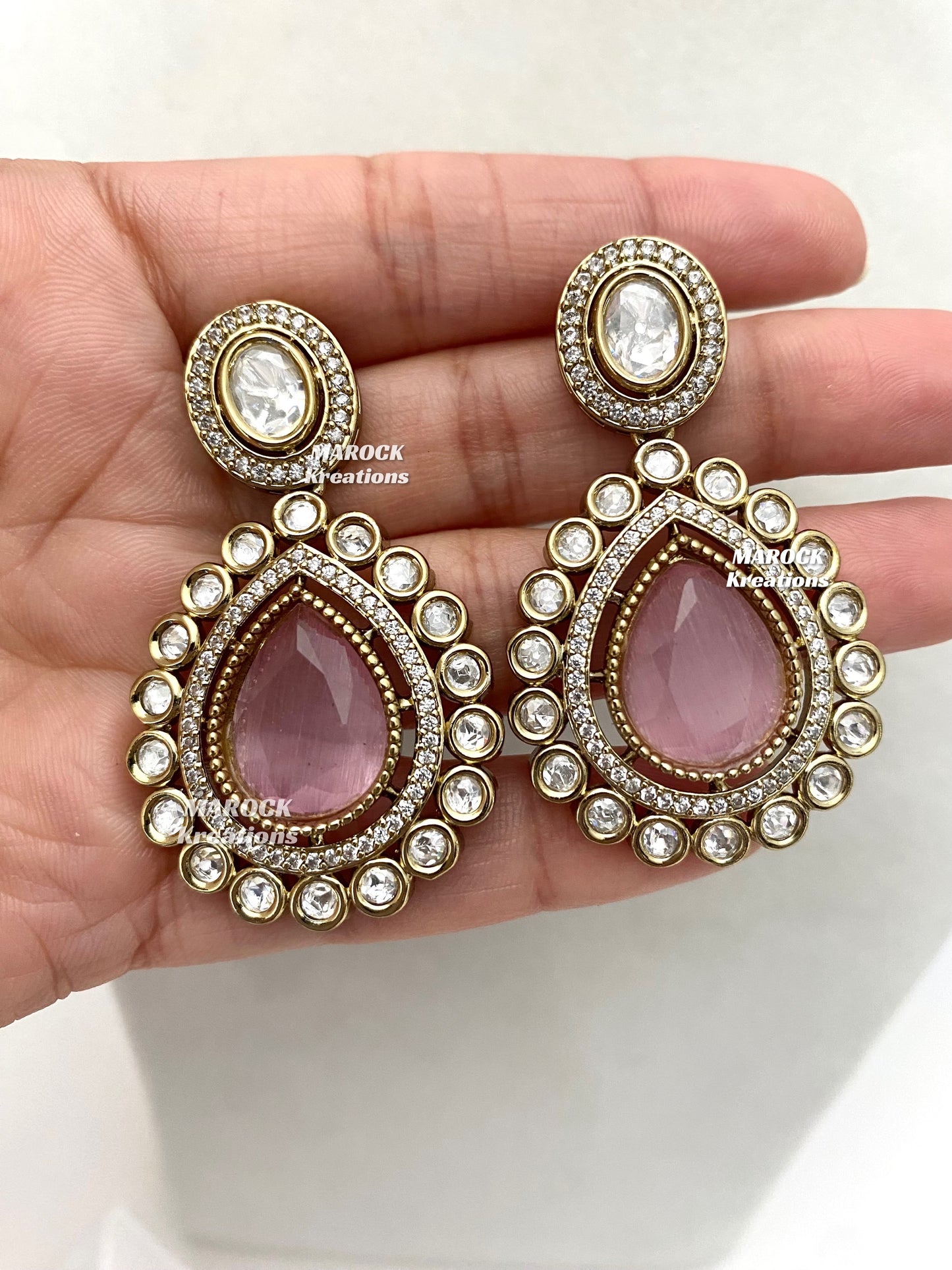 Camila Premium Quality Moissanite Kundan Necklace set