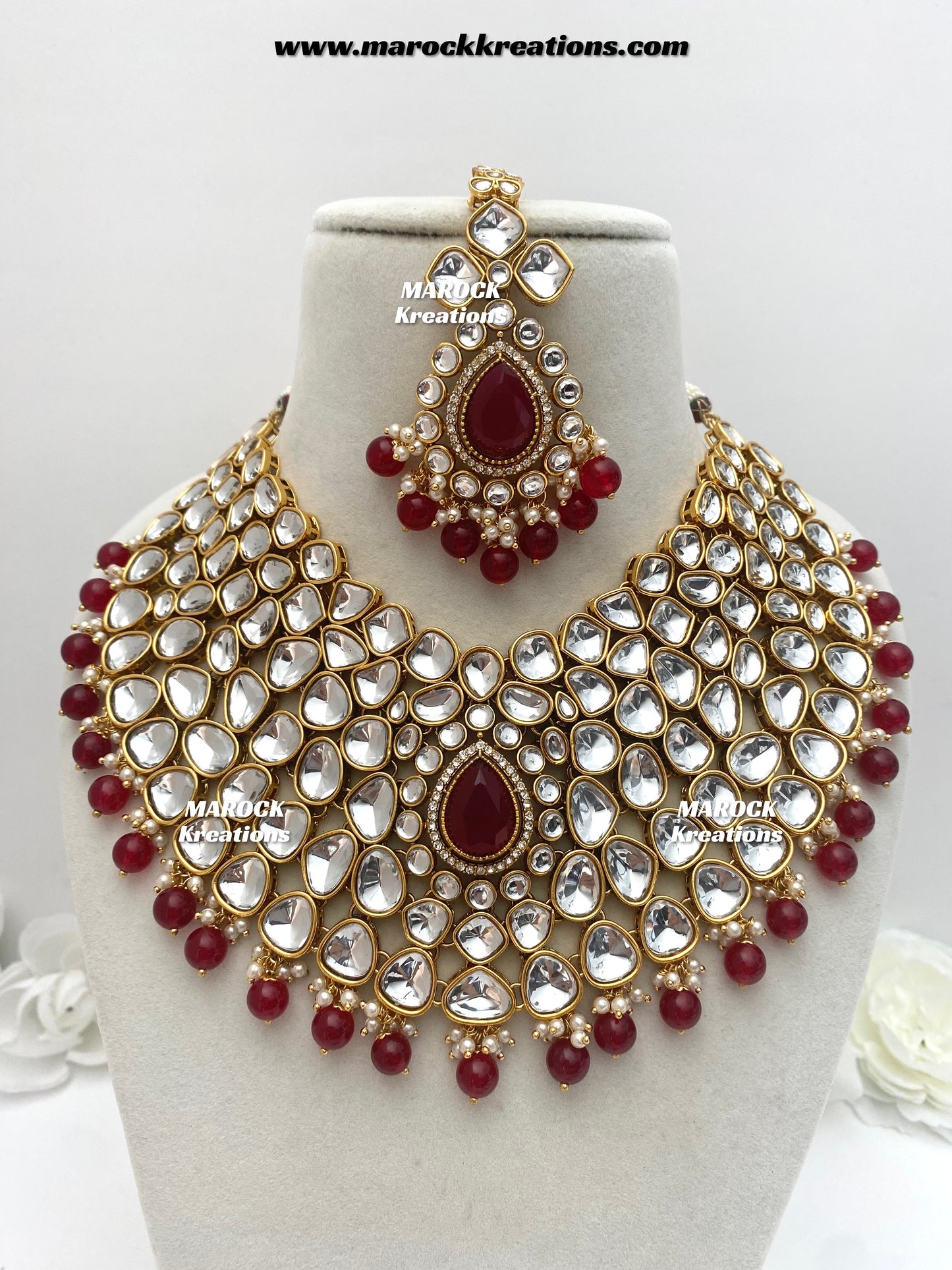 Ruhi Premium Quality Statement Kundan Necklace/Bridal set