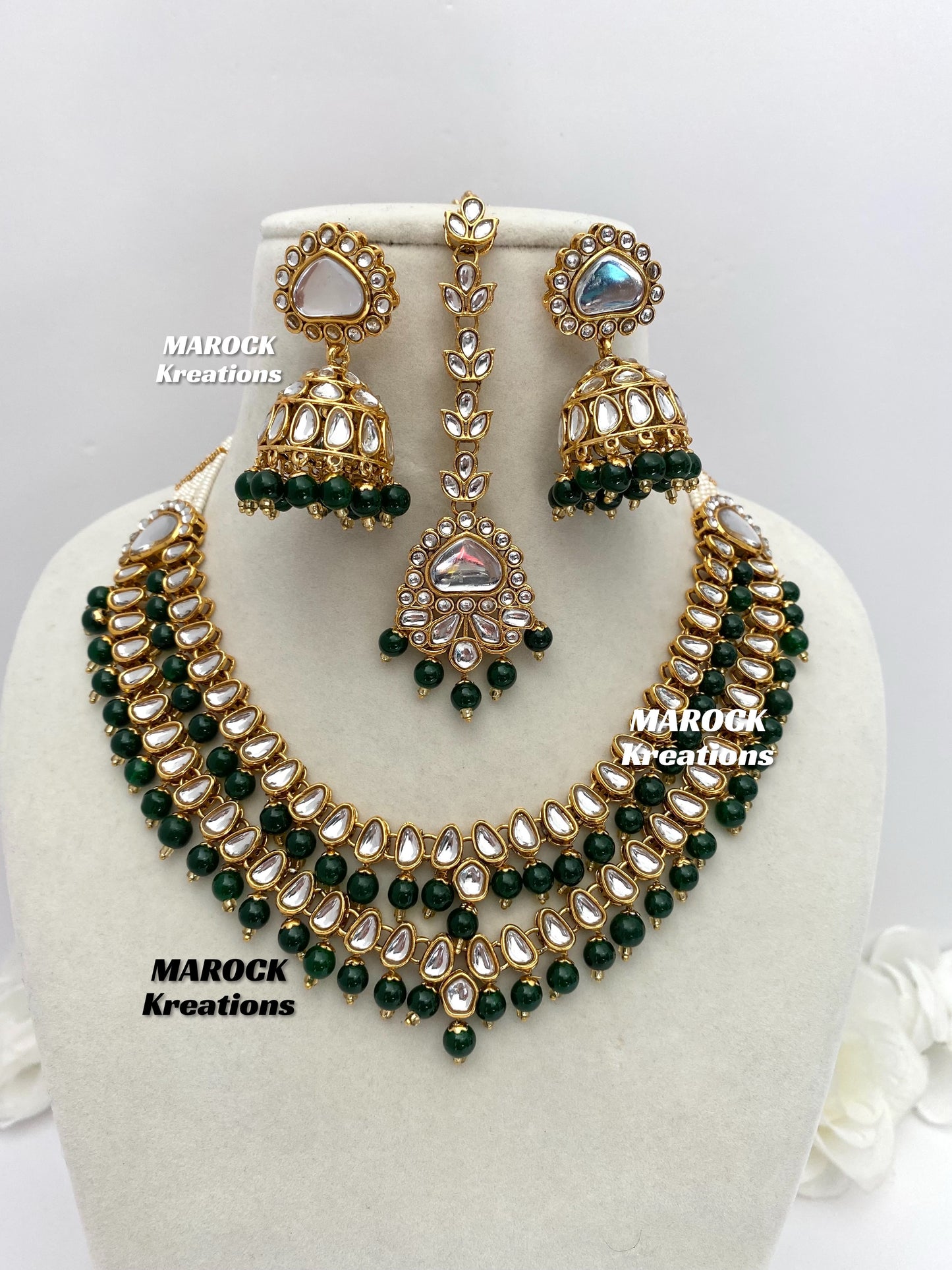Premium Quality double layer Kundan Necklace sets/2 layer necklace sets