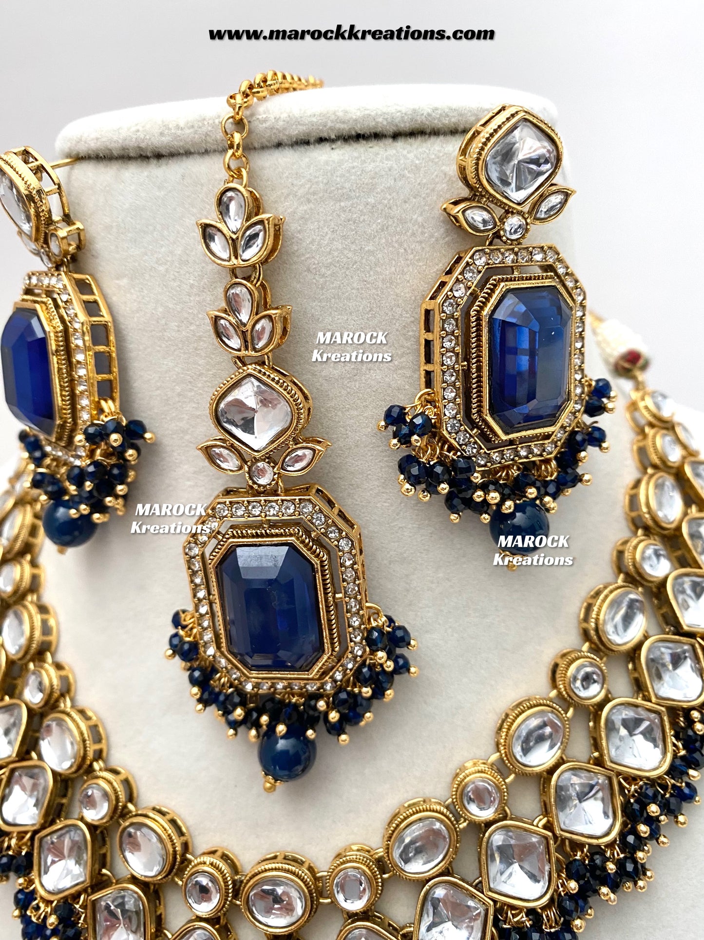 Shabnam Premium Quality Kundan Statement Necklace set