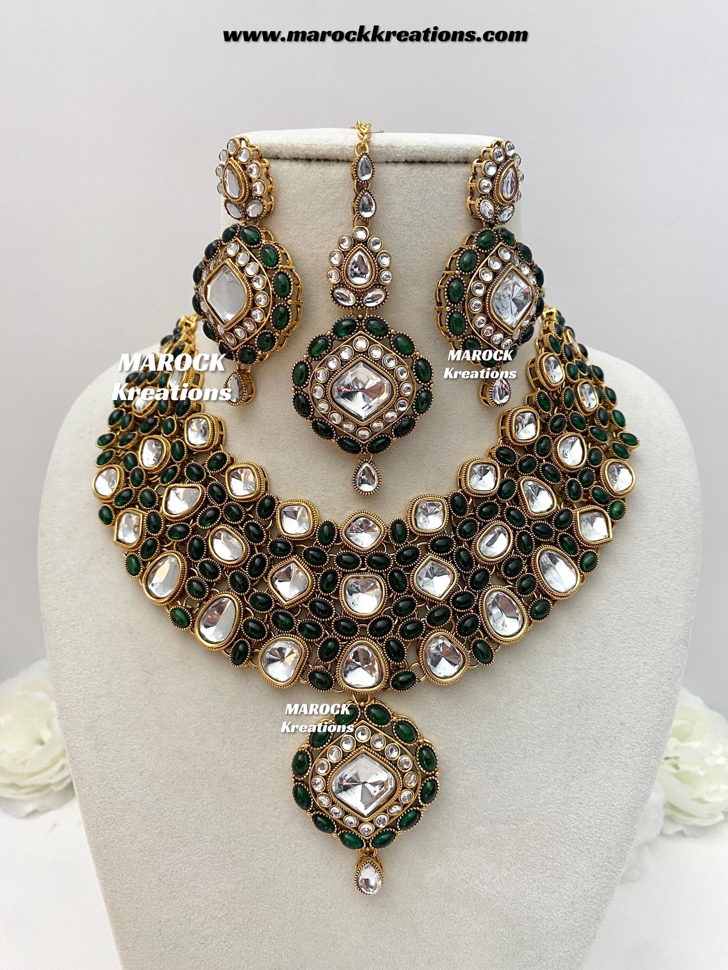 Roksana Sabyasachi inspired Premium Quality Kundan Statement Necklace set