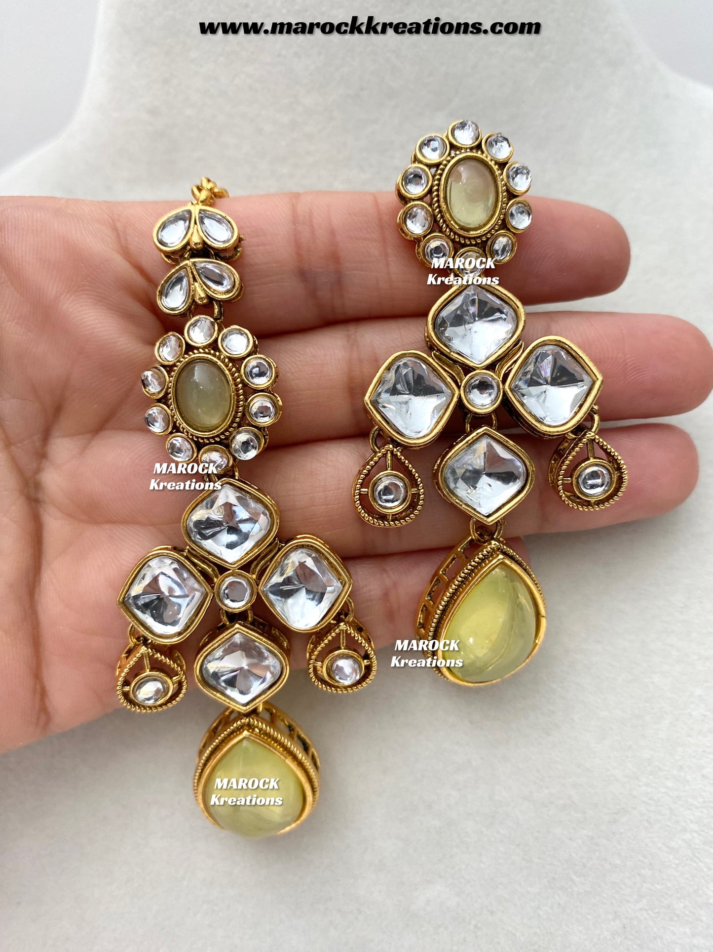 Romana Premium Quality Kundan Statement Necklace set