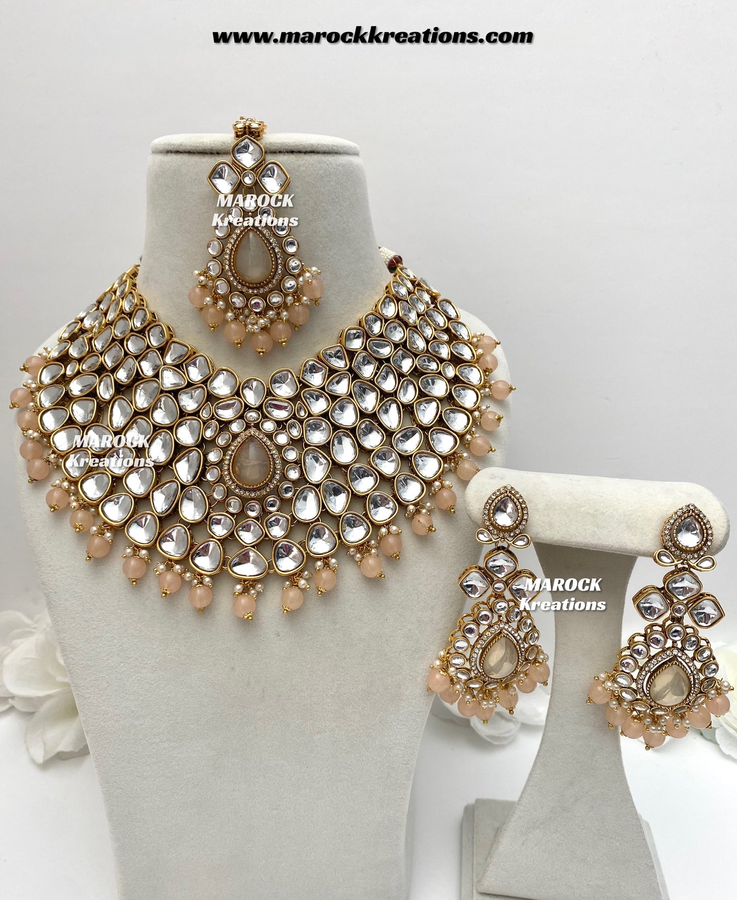 Ruhi Premium Quality Statement Kundan Necklace/Bridal set