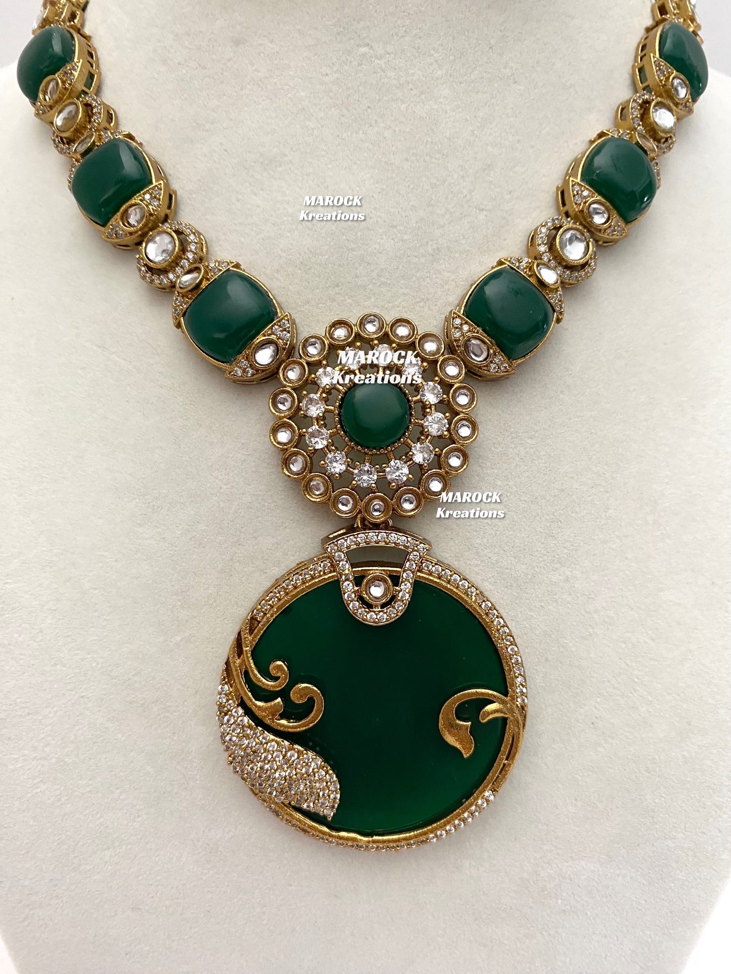 Haniya Sabyasachi inspired Premium Quality Moissanite Kundan Statement Necklace set