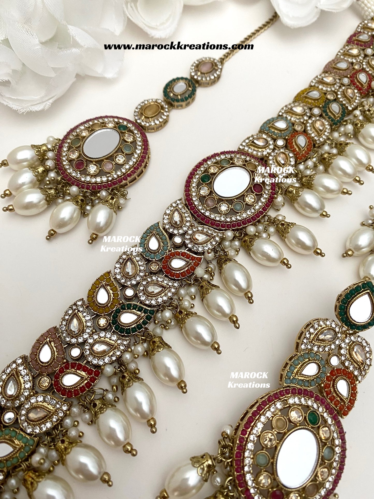 Resmin Premium Quality Mirror Choker set