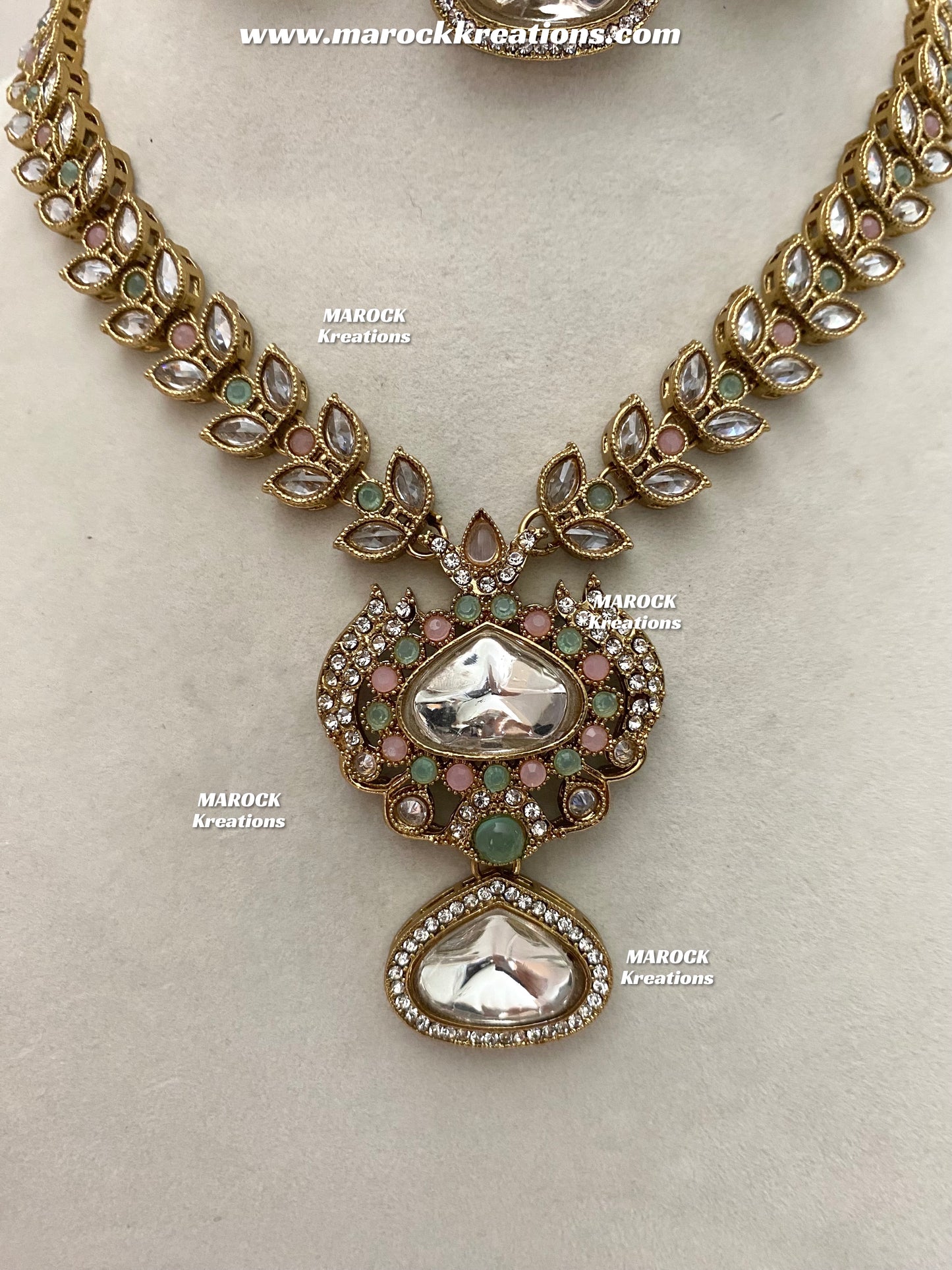 Laila Premium Quality Kundan Polki Statement Choker set