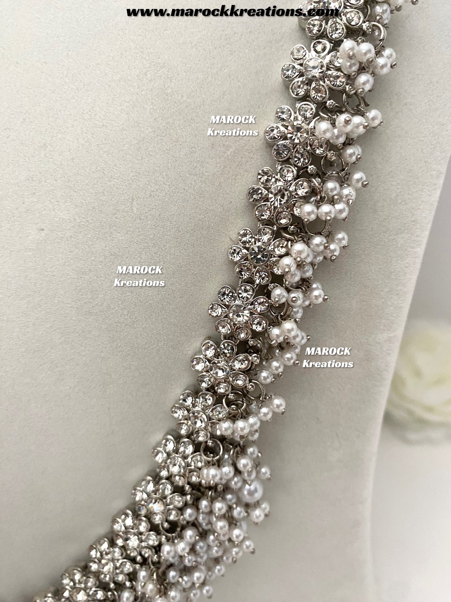 Zohra Premium Quality Pakistani Silver Bridal set/bridal jewelry