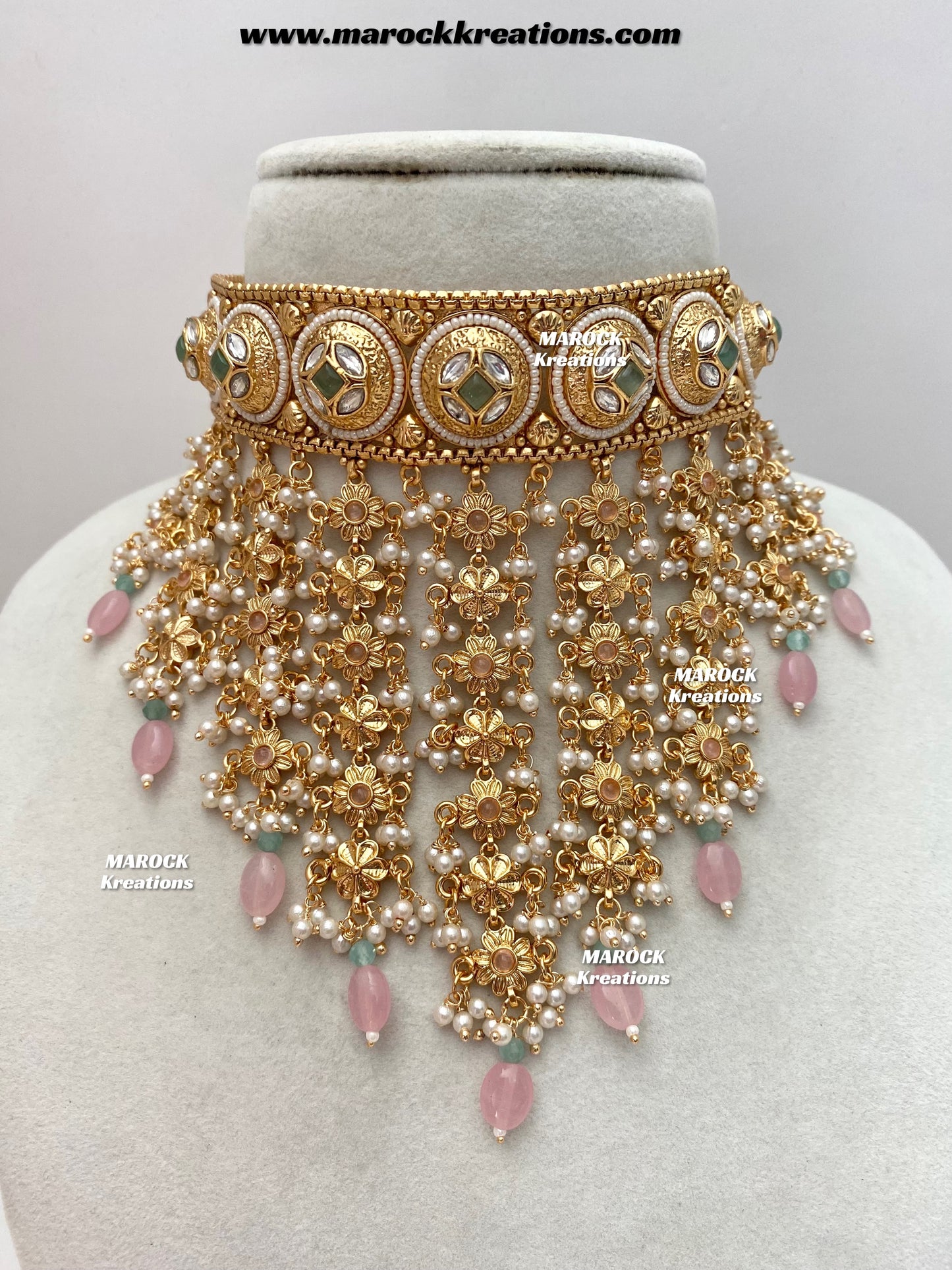 Nayeli Premium Quality Gold Plated statement choker set