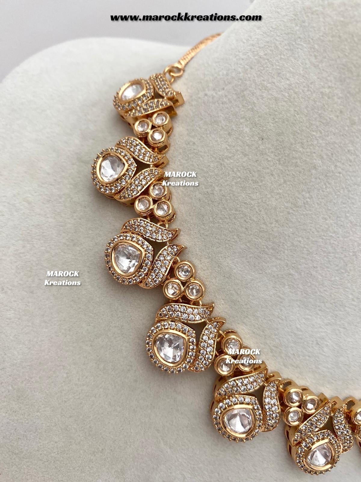 Malini Premium Quality tyani inspired Kundan Necklace set