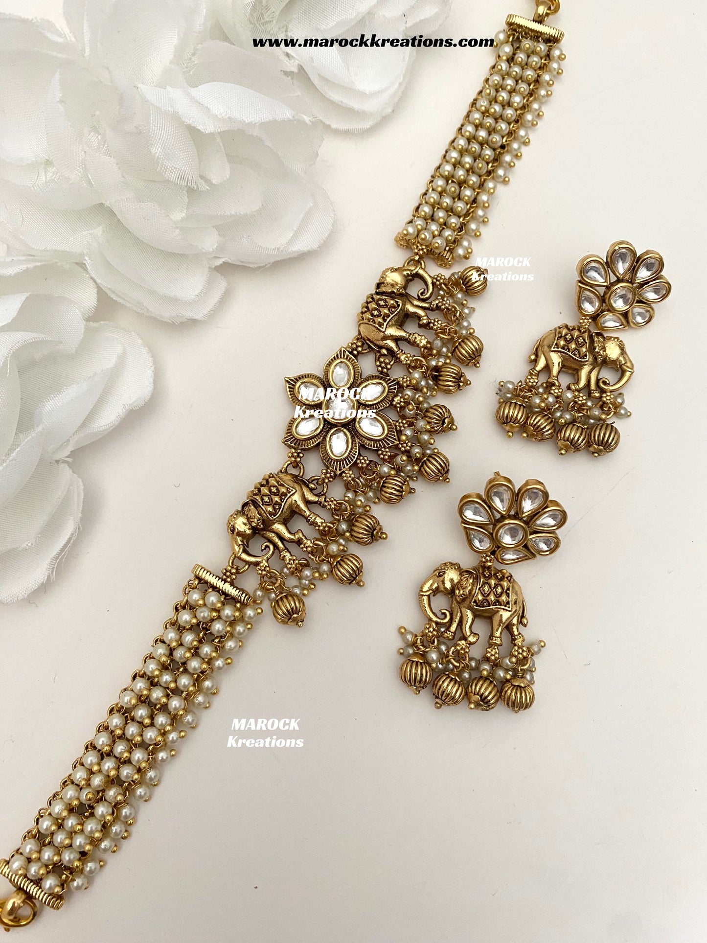 Rashmika Premium Quality exclusive Gold Plated Meenakari Rajwadi choker set