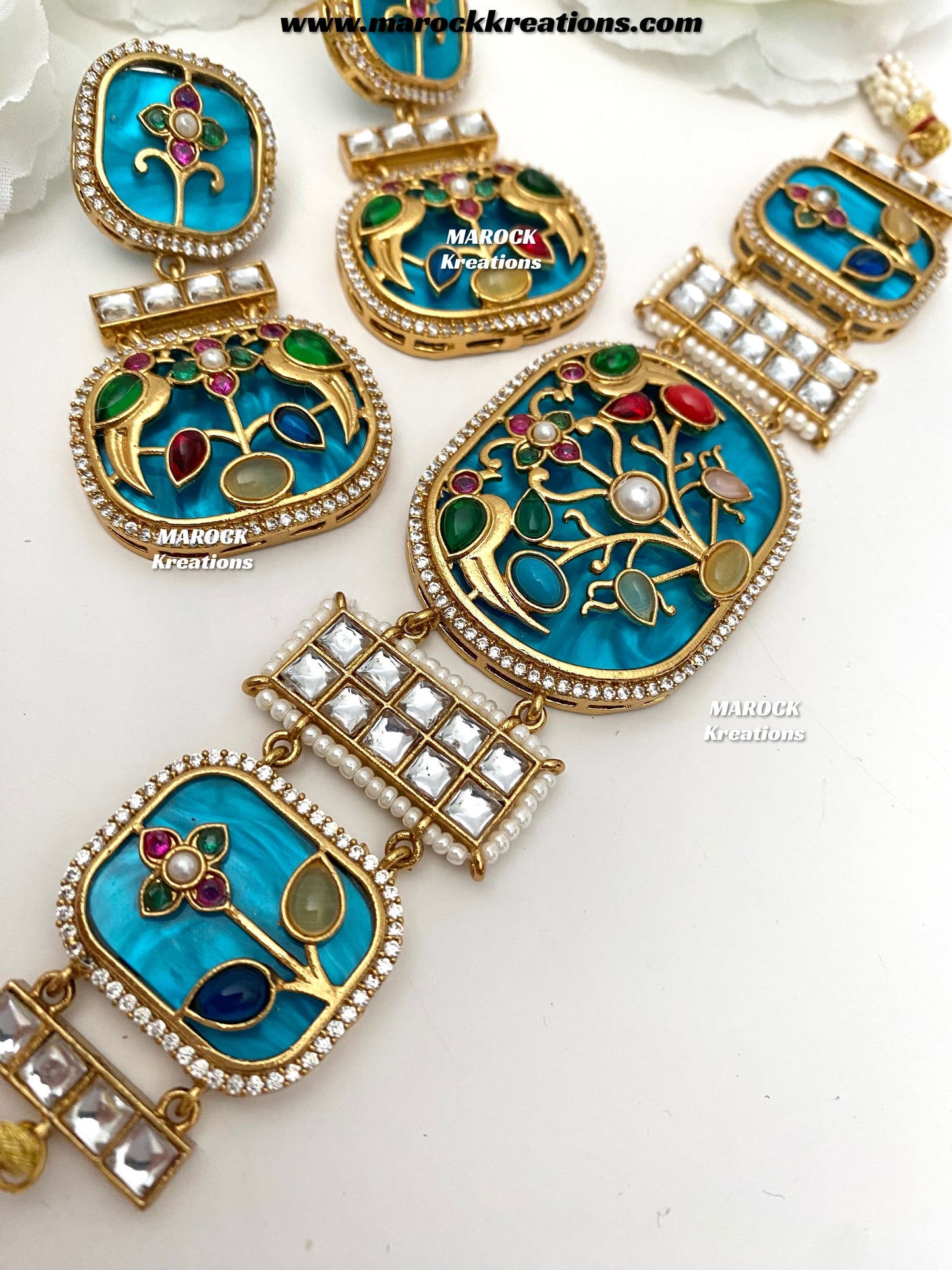 Swati Premium Quality sabyasachi inspired Statement kundan choker set