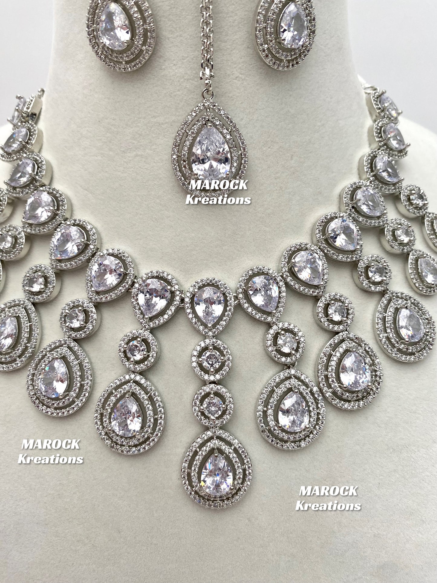 Soha American Diamond Necklace set