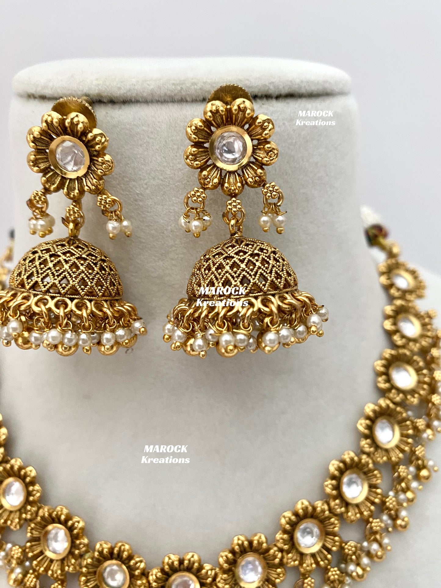 Ariane Premium Quality Gold Plated Kundan Necklace set