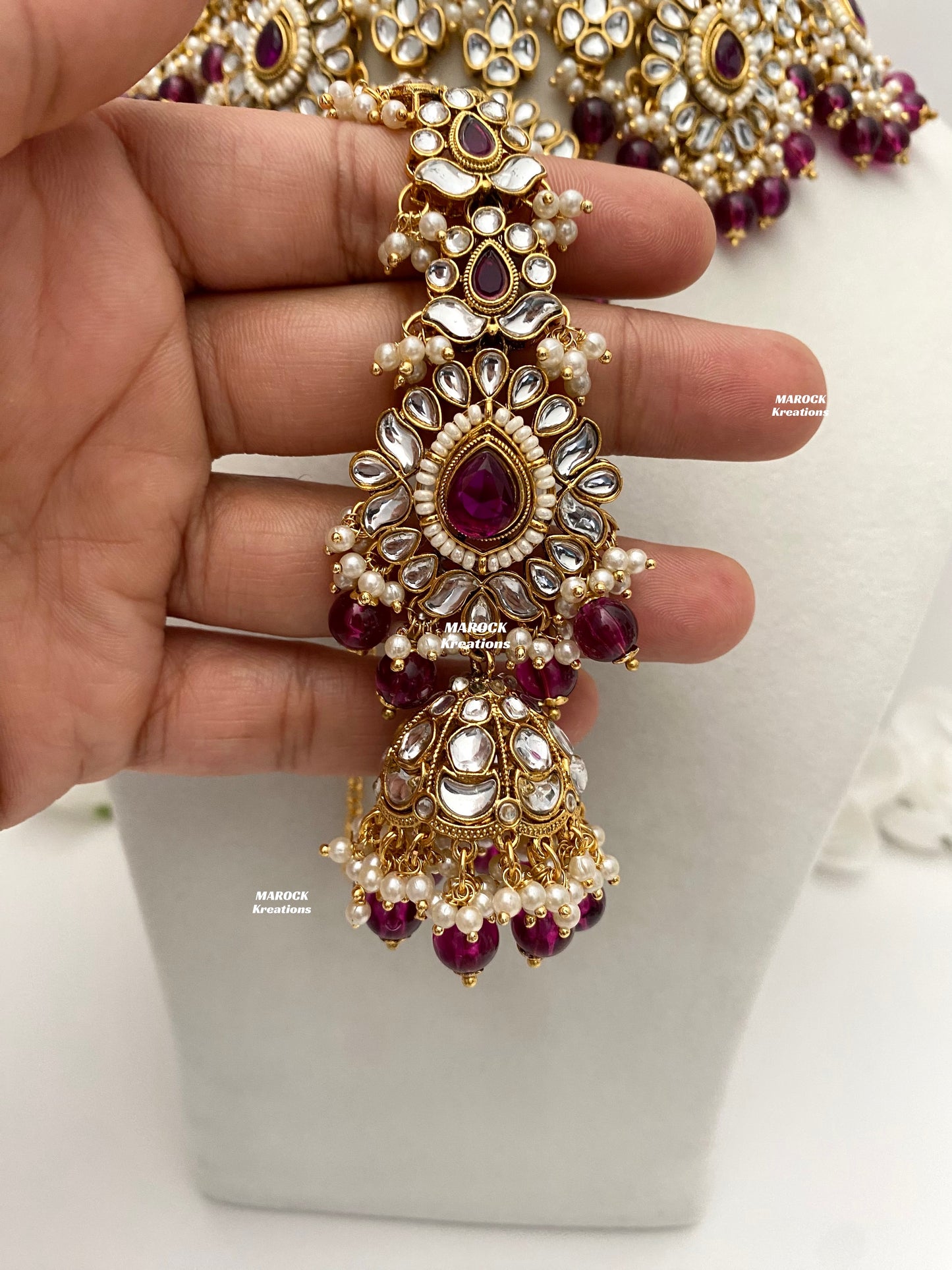 Bhavika Premium Quality Kundan choker/Necklace set