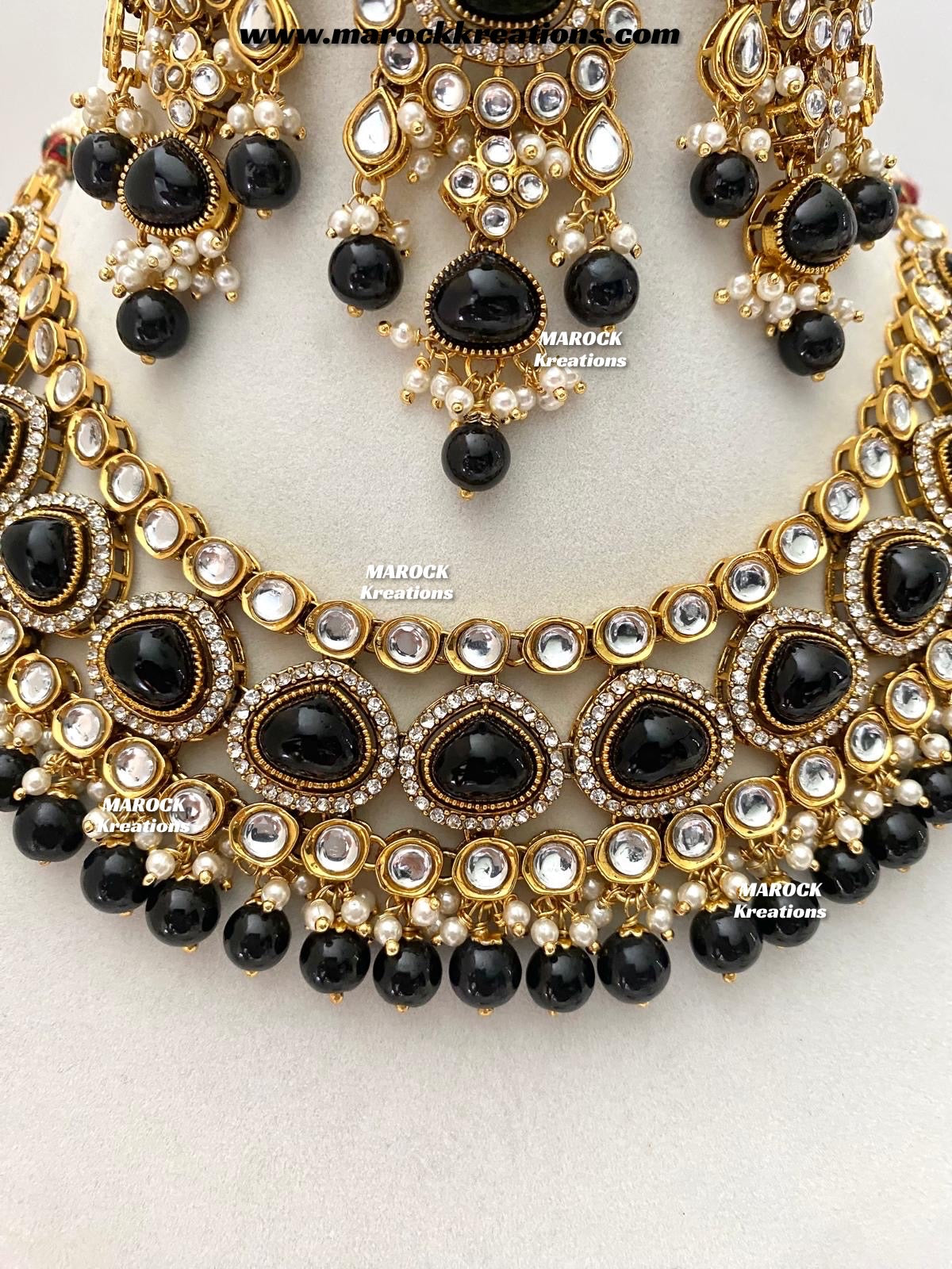 Harsha Premium Quality Kundan and Monalisa stone Statement Necklace set