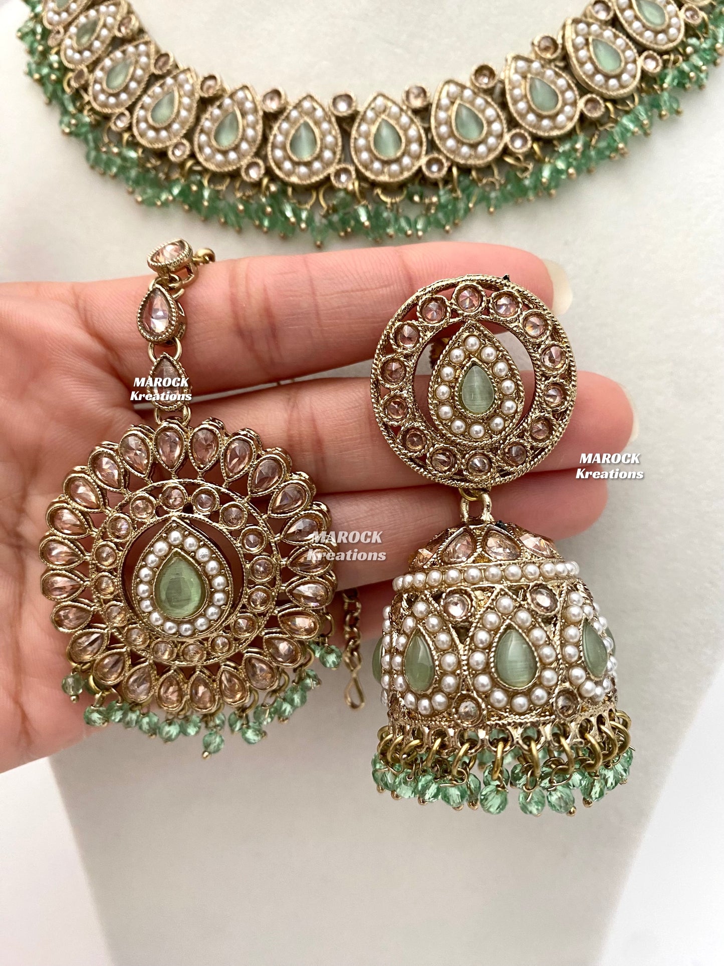 Tina Antique Polki Necklace set