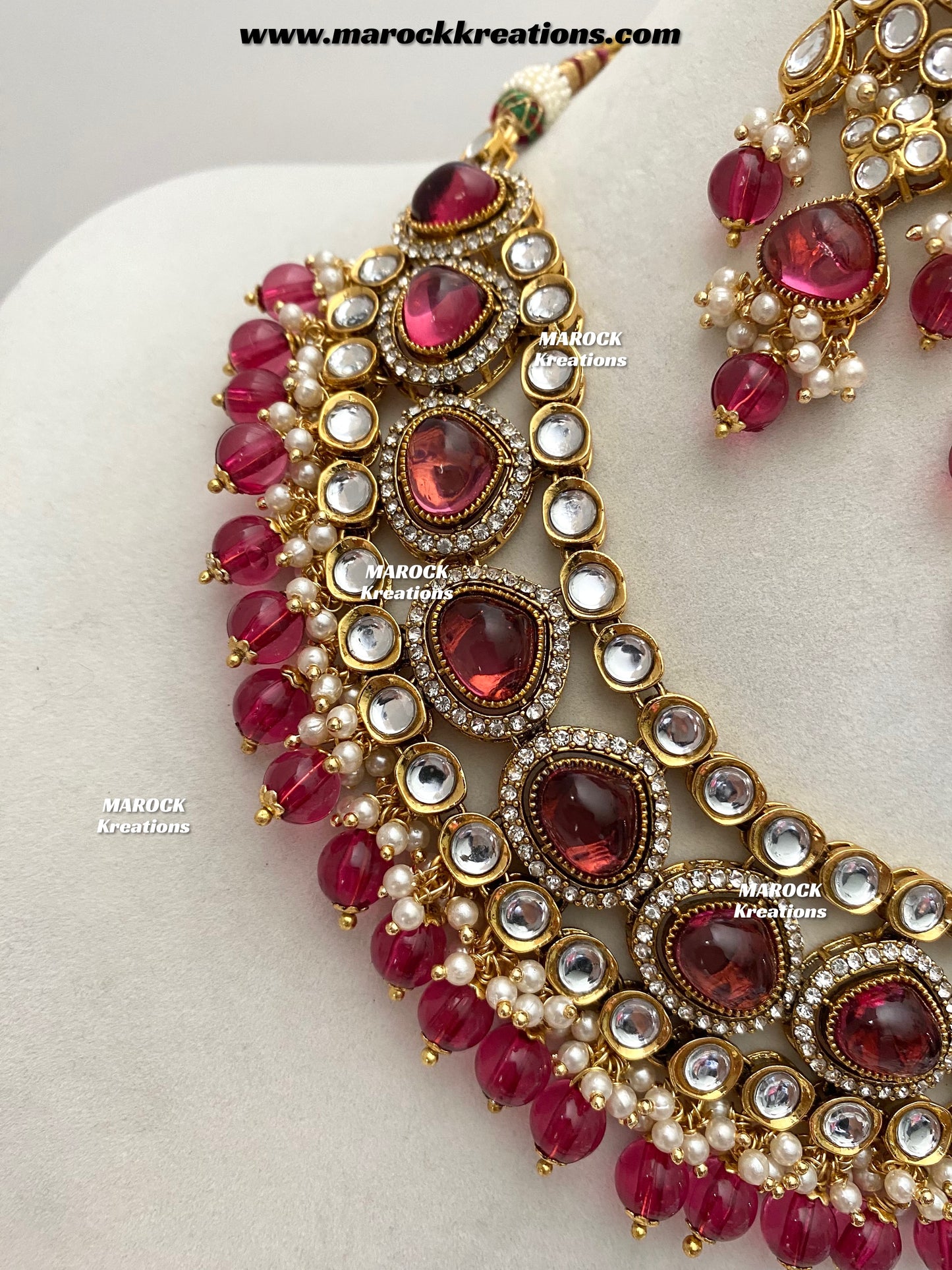 Harsha Premium Quality Kundan and Monalisa stone Statement Necklace set