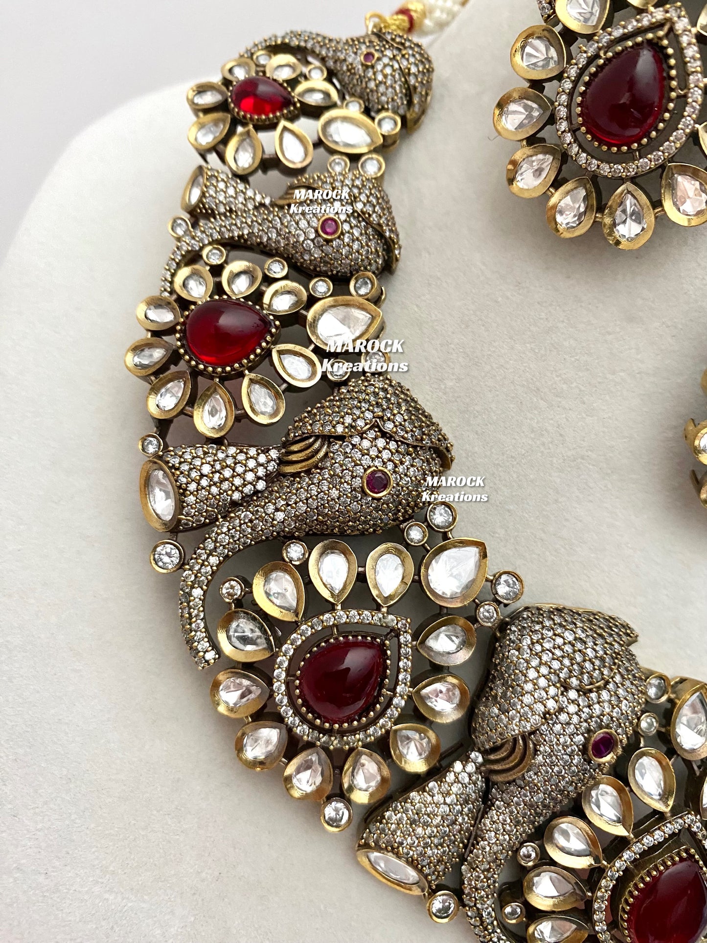 Aarohi Sabyasachi inspired Premium Quality Moissanite Kundan Statement Necklace set