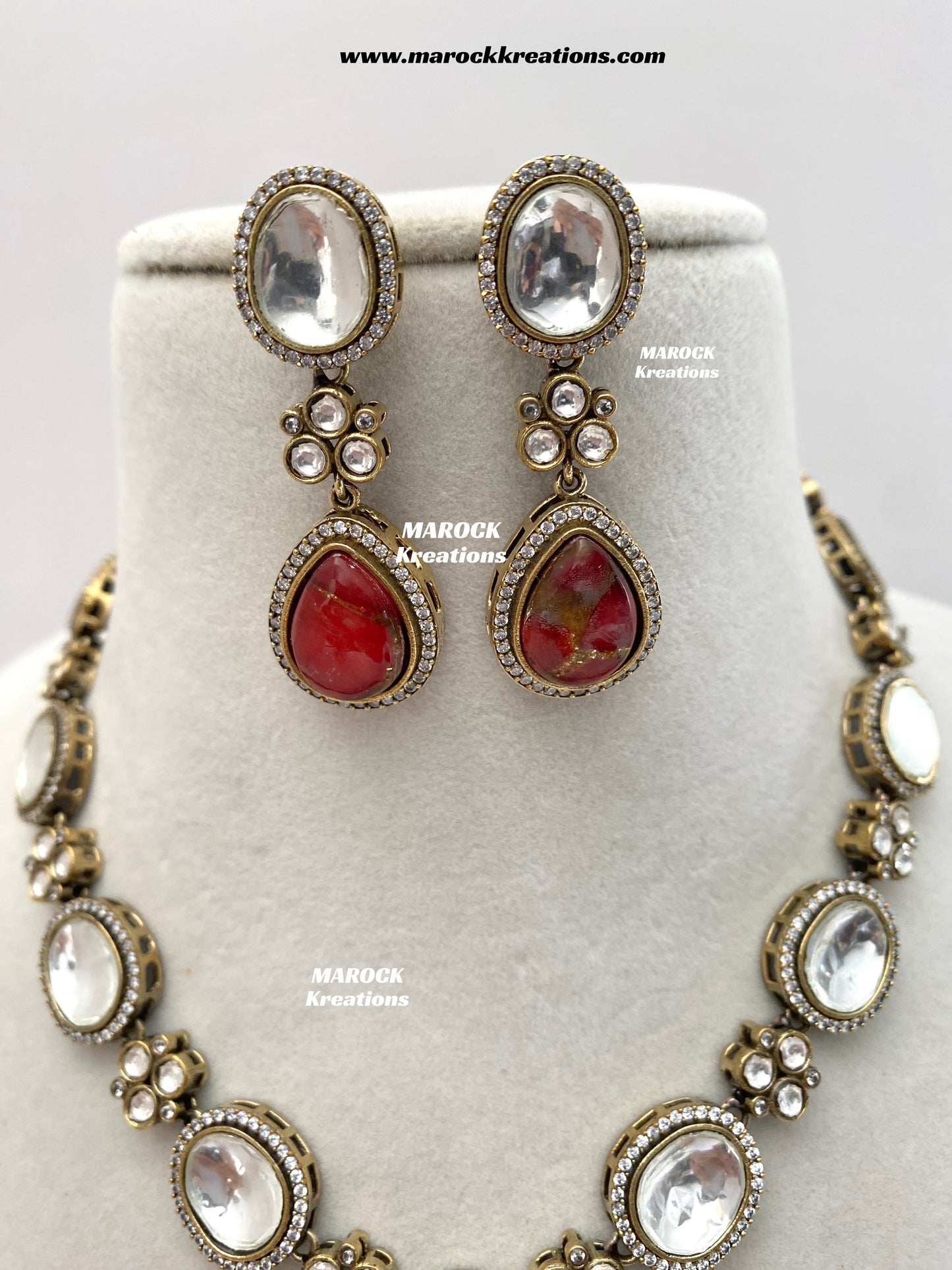 Sanjida Tyani inspired Victorian Kundan Statement Necklace set