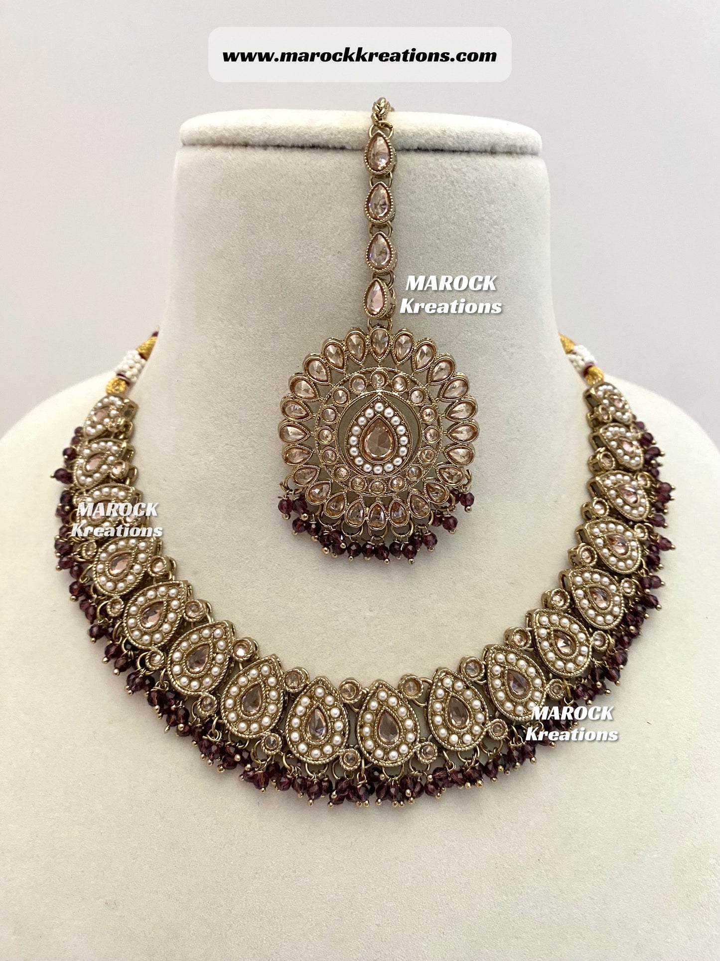 Tina Antique Polki Necklace set