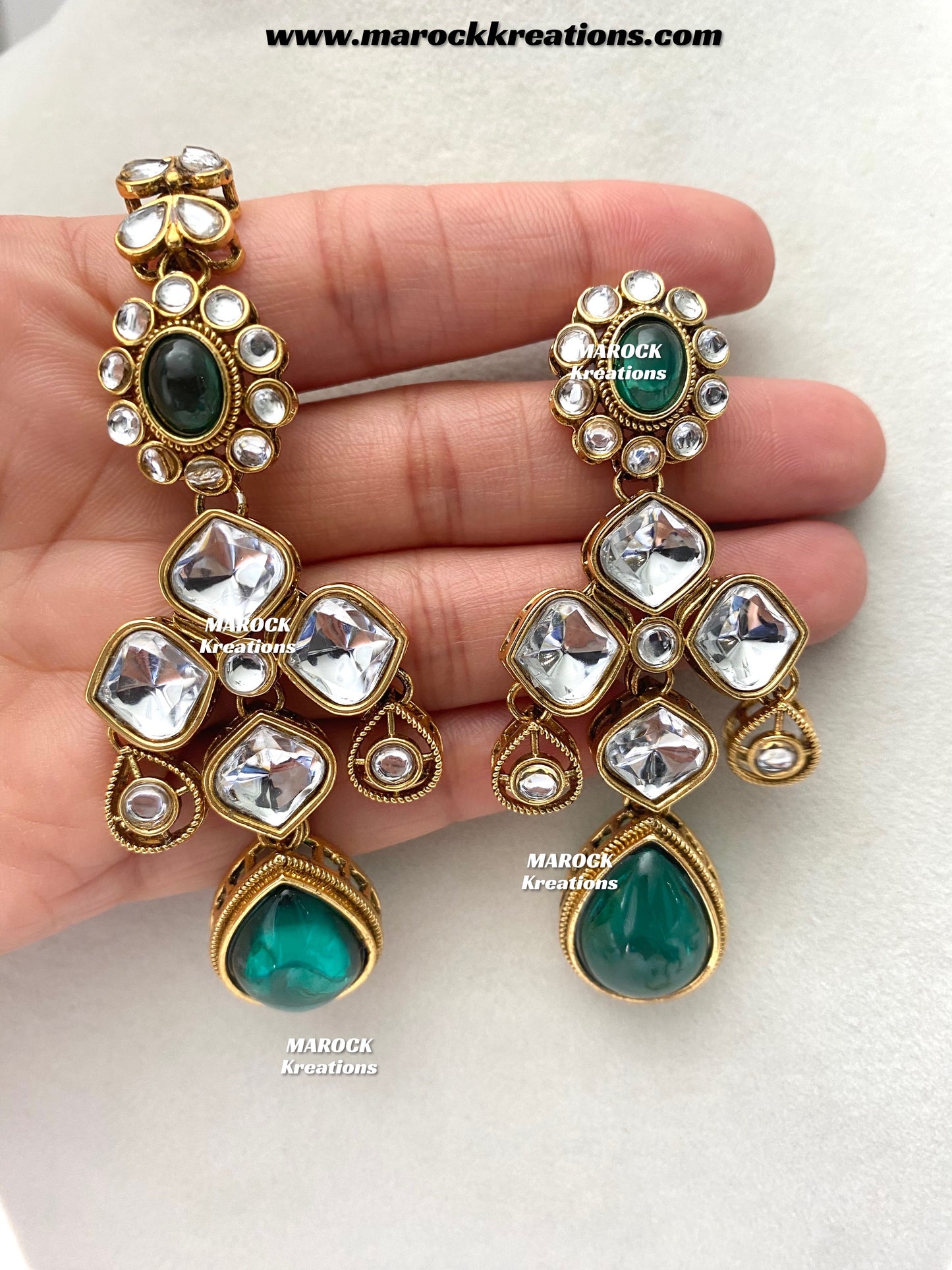 Romana Premium Quality Kundan Statement Necklace set