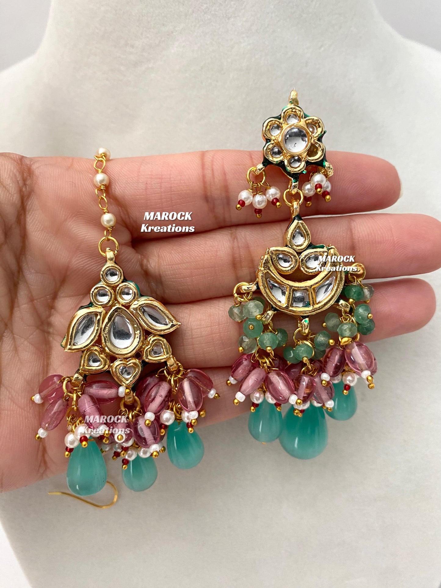 Brinda Premium Quality Kundan Meenakari Statement Choker set