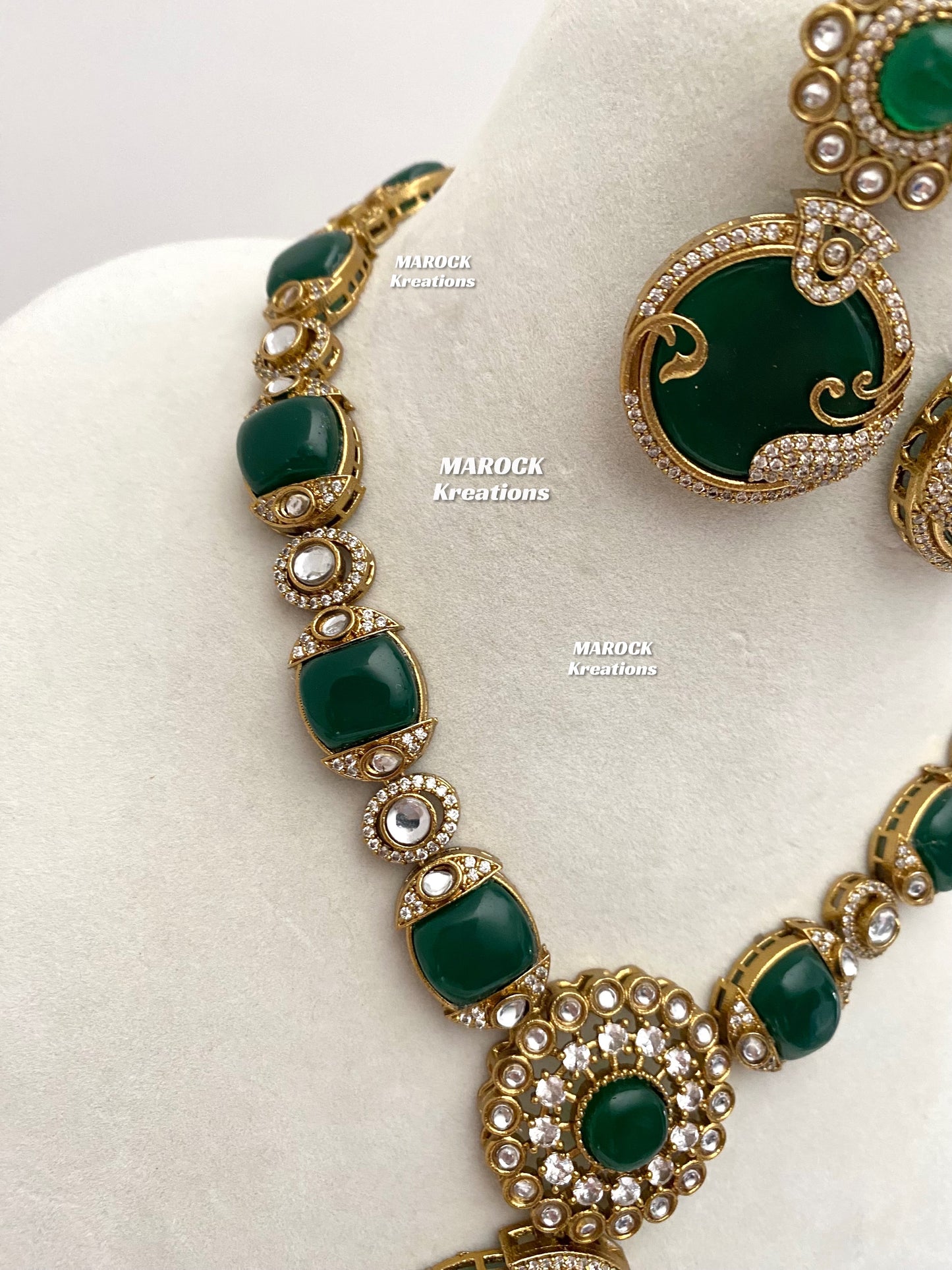 Haniya Sabyasachi inspired Premium Quality Moissanite Kundan Statement Necklace set