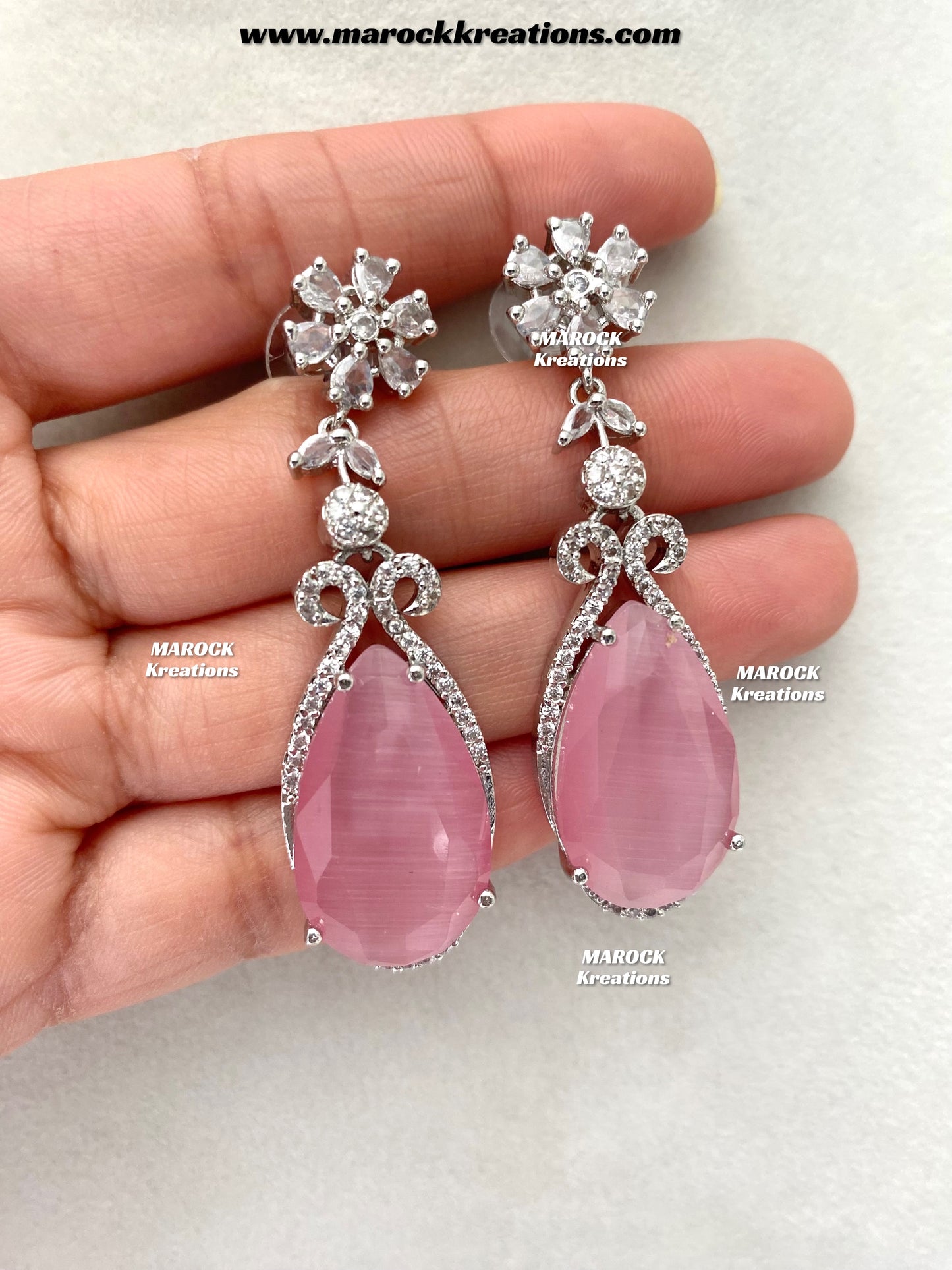 Lauren Silver American Diamond Necklace set