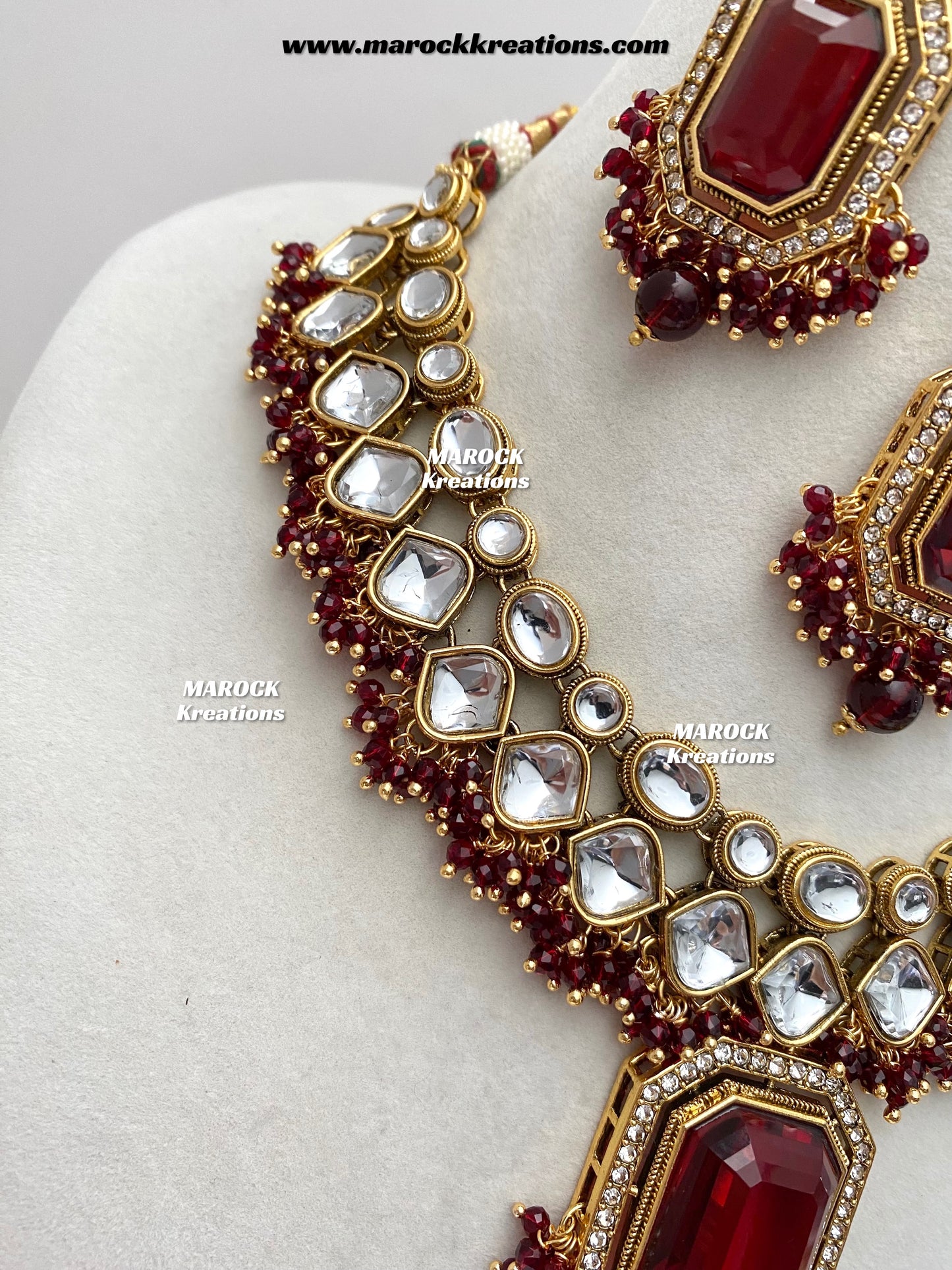 Shabnam Premium Quality Kundan Statement Necklace set