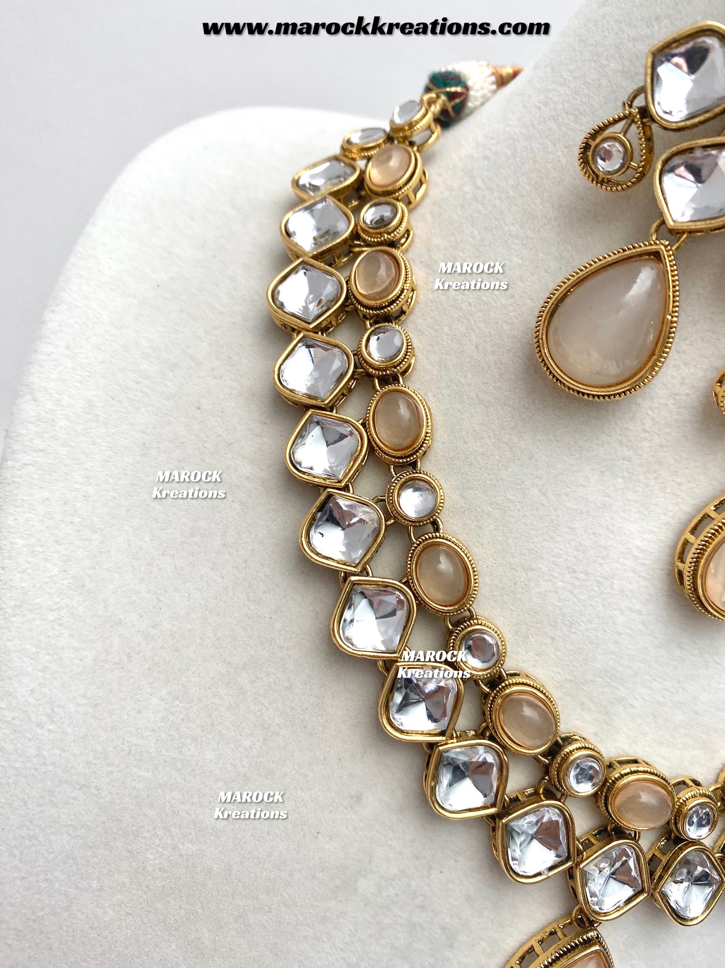 Romana Premium Quality Kundan Statement Necklace set