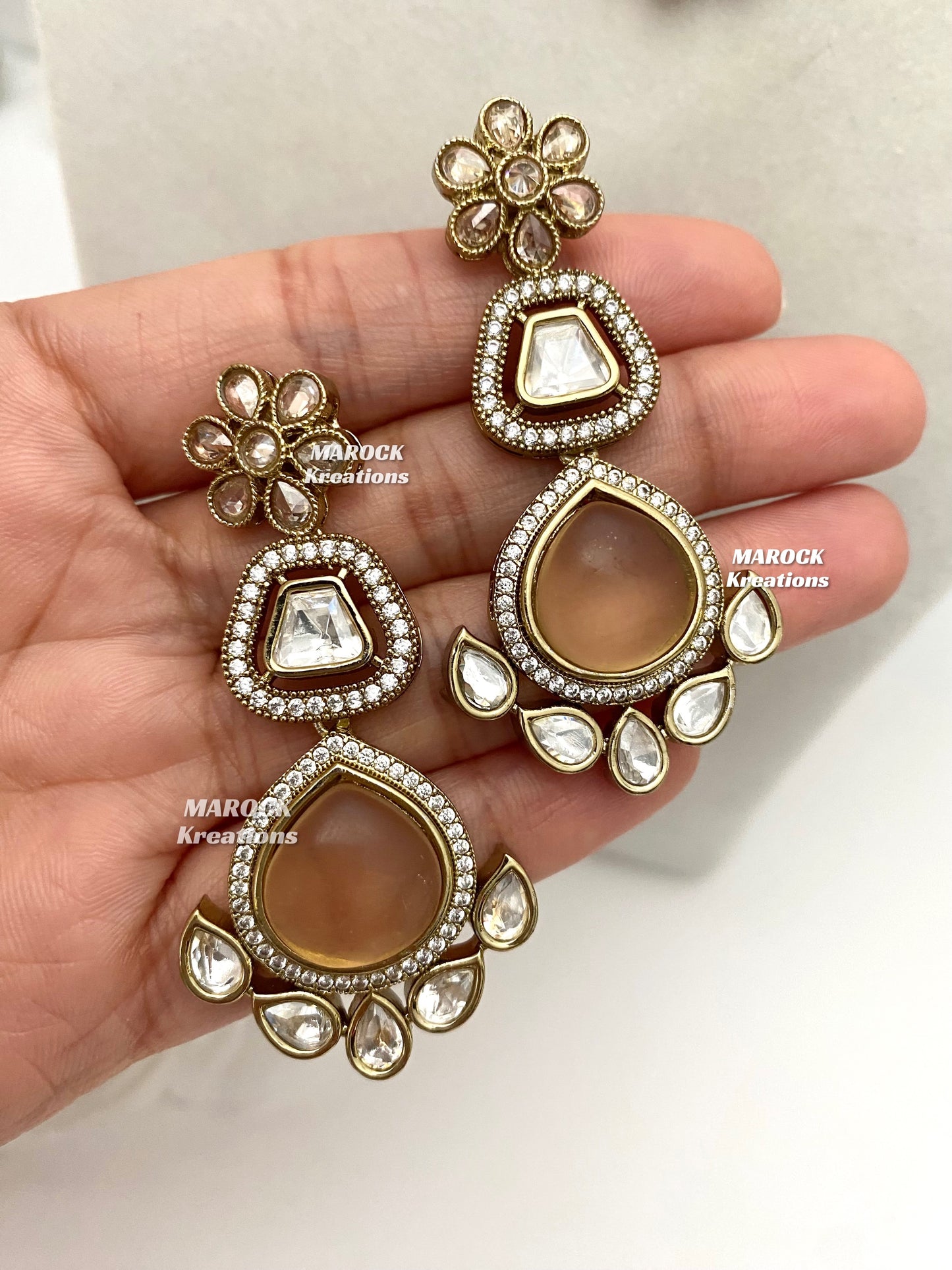 Amara Premium Quality Moissanite Kundan Necklace set