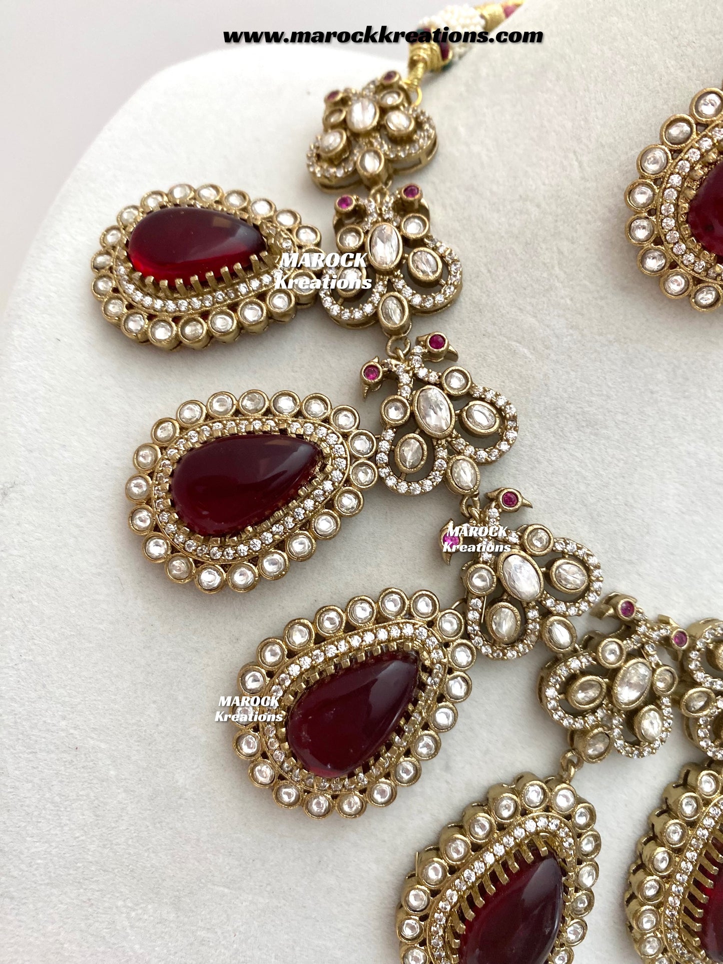 Roselina Sabyasachi inspired Premium Quality Moissanite Kundan Statement Necklace set