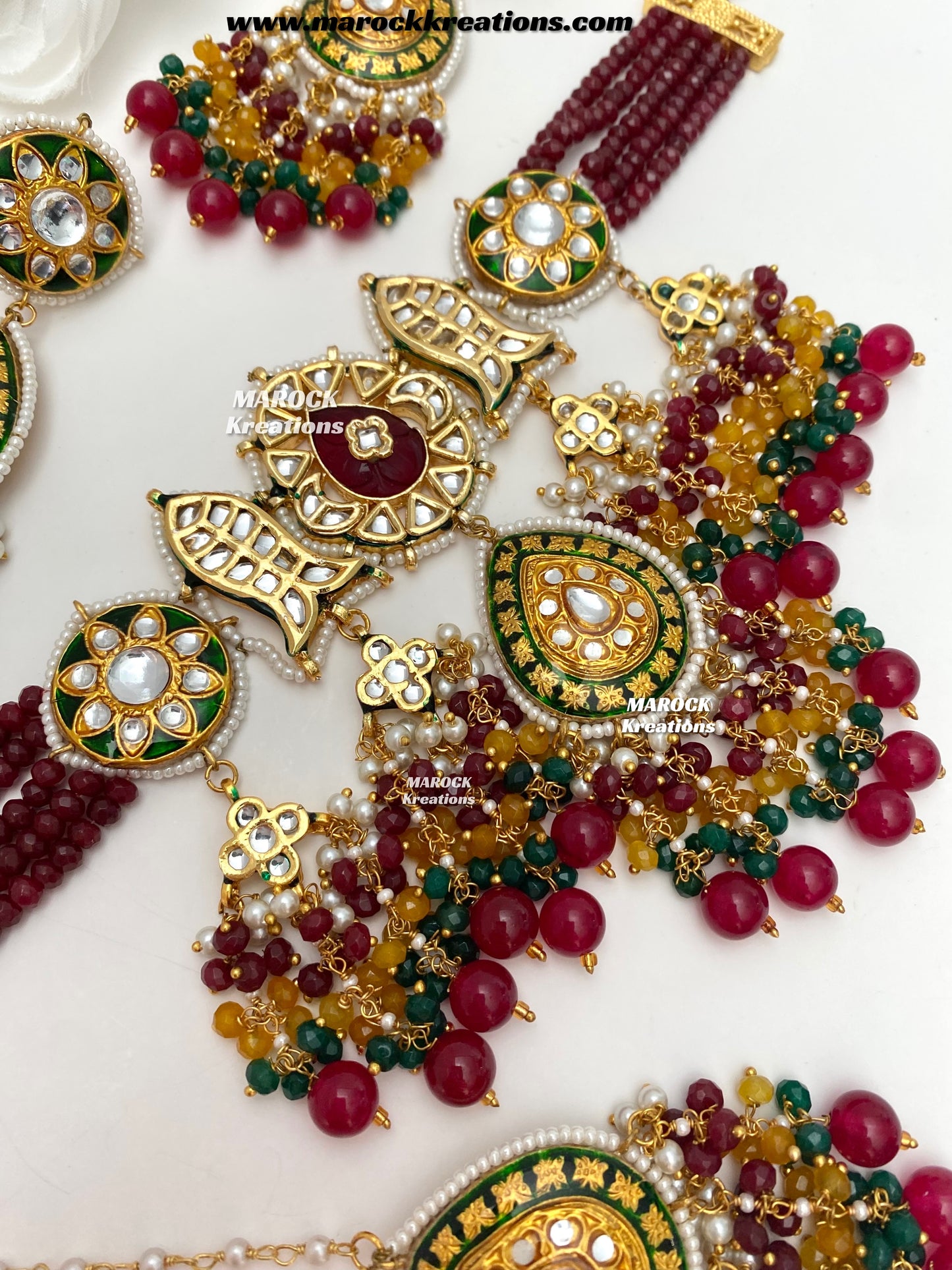 Jannat Premium Quality Kundan Meenakari Statement Choker set