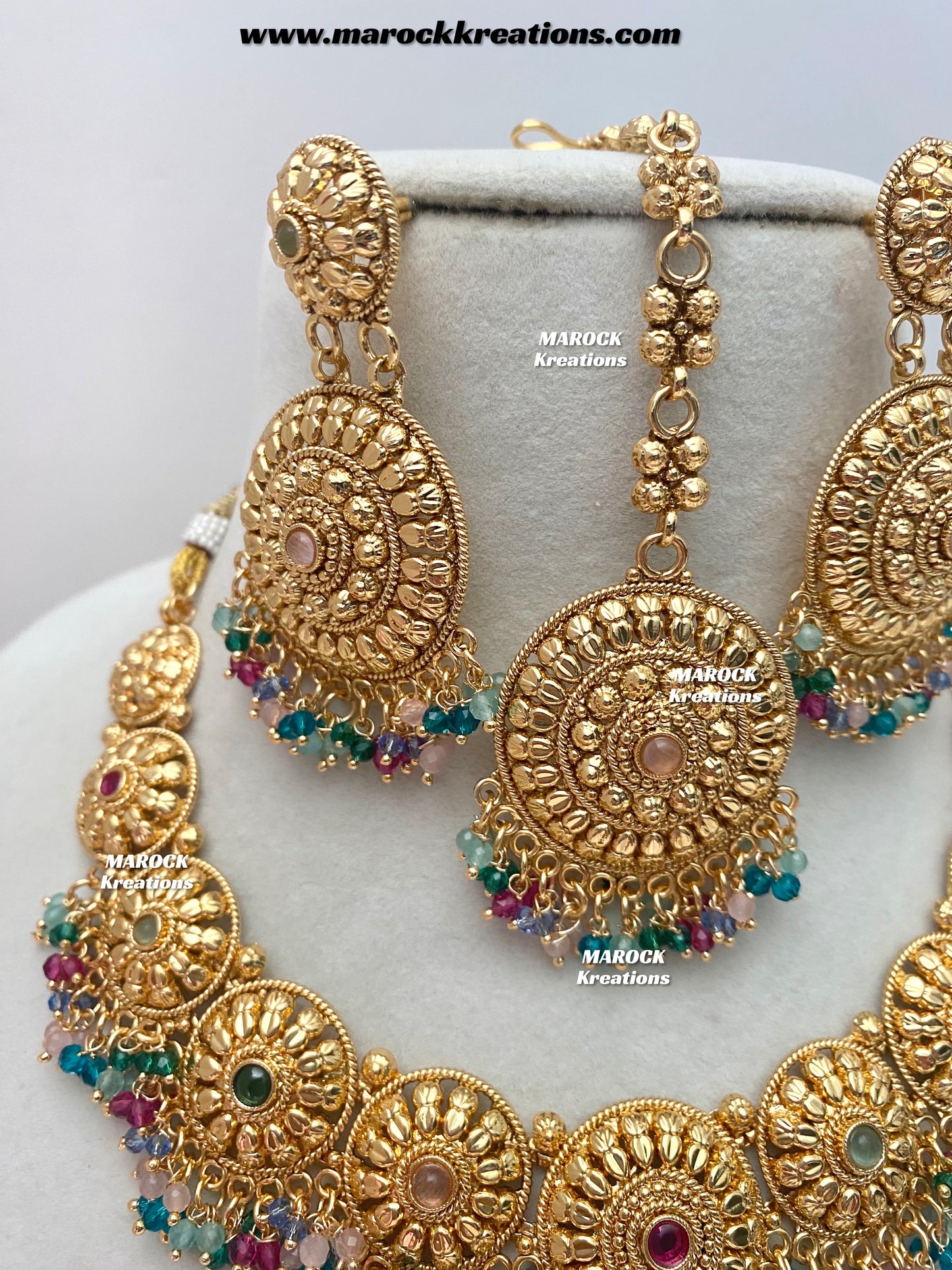 Roxana Premium Quality Gold Plated necklace set