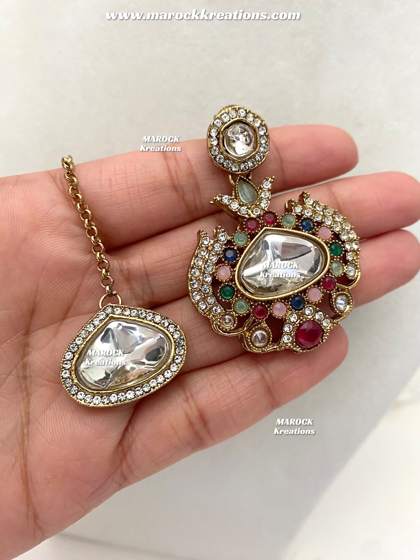 Laila Premium Quality Kundan Polki Statement Choker set