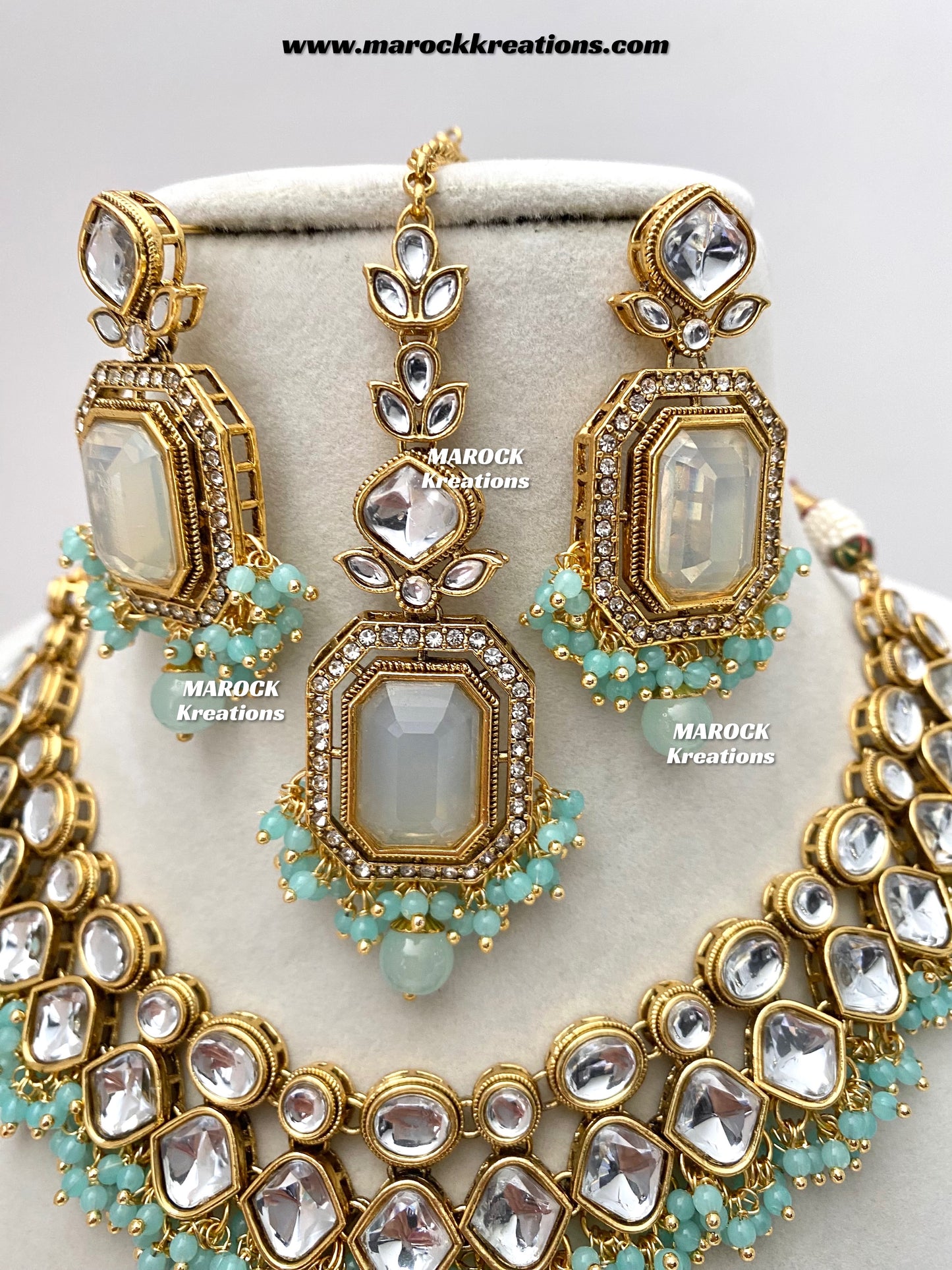 Shabnam Premium Quality Kundan Statement Necklace set