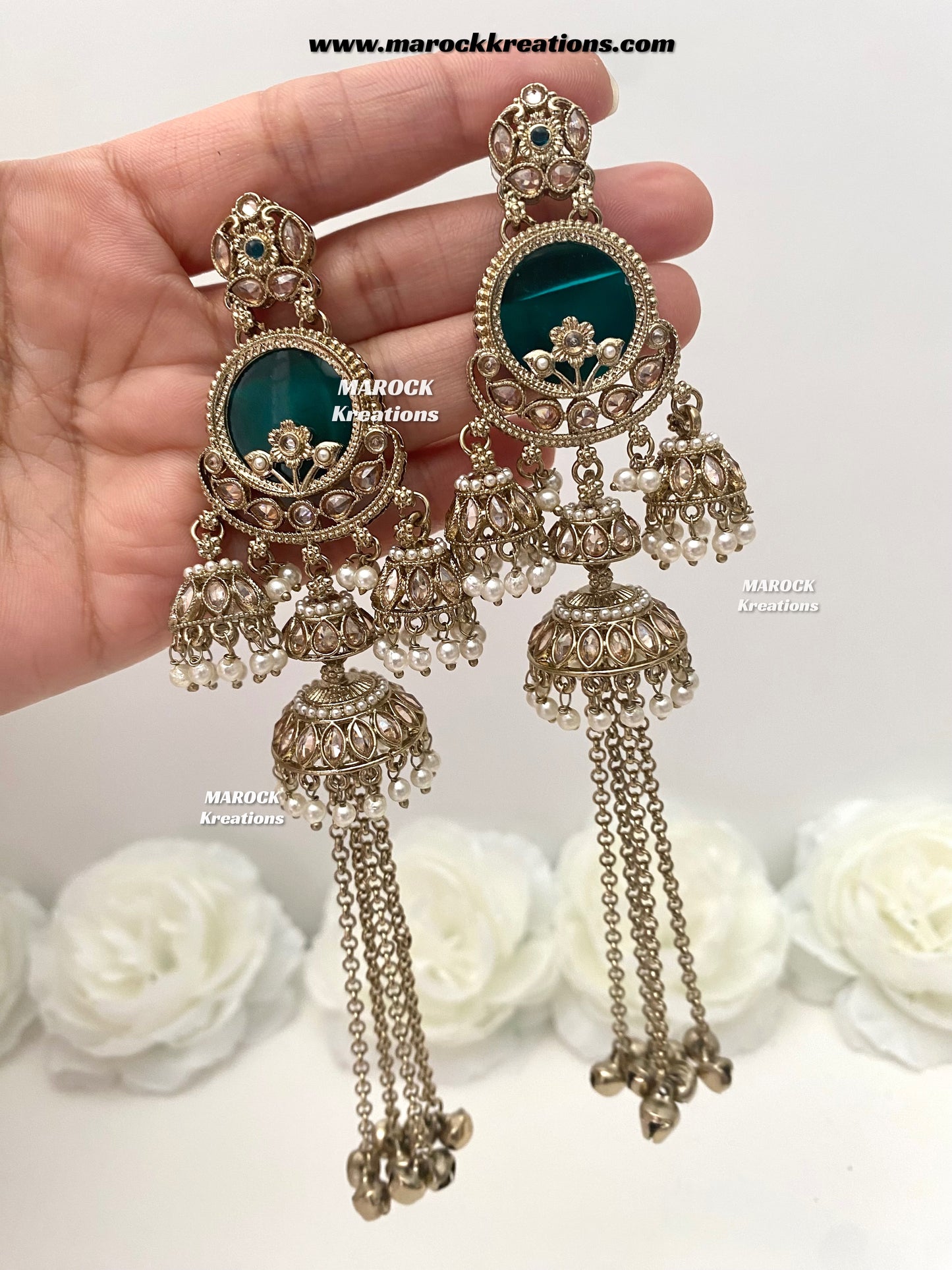 Premium quality Gold plated Kashmiri Statement Earrings