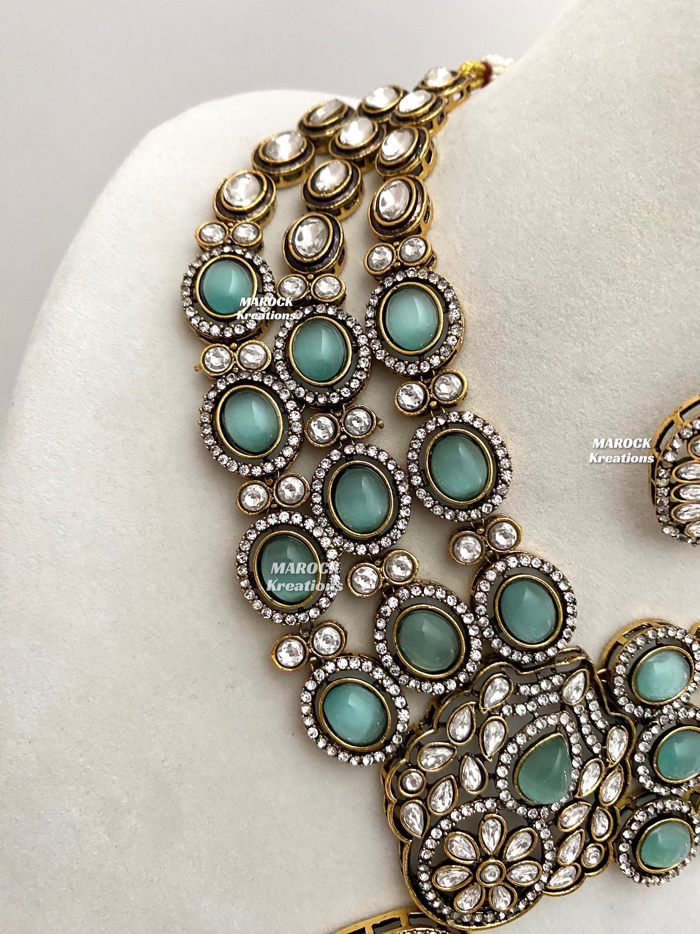 Jessie Tyani inspired Victorian Kundan Statement Necklace set
