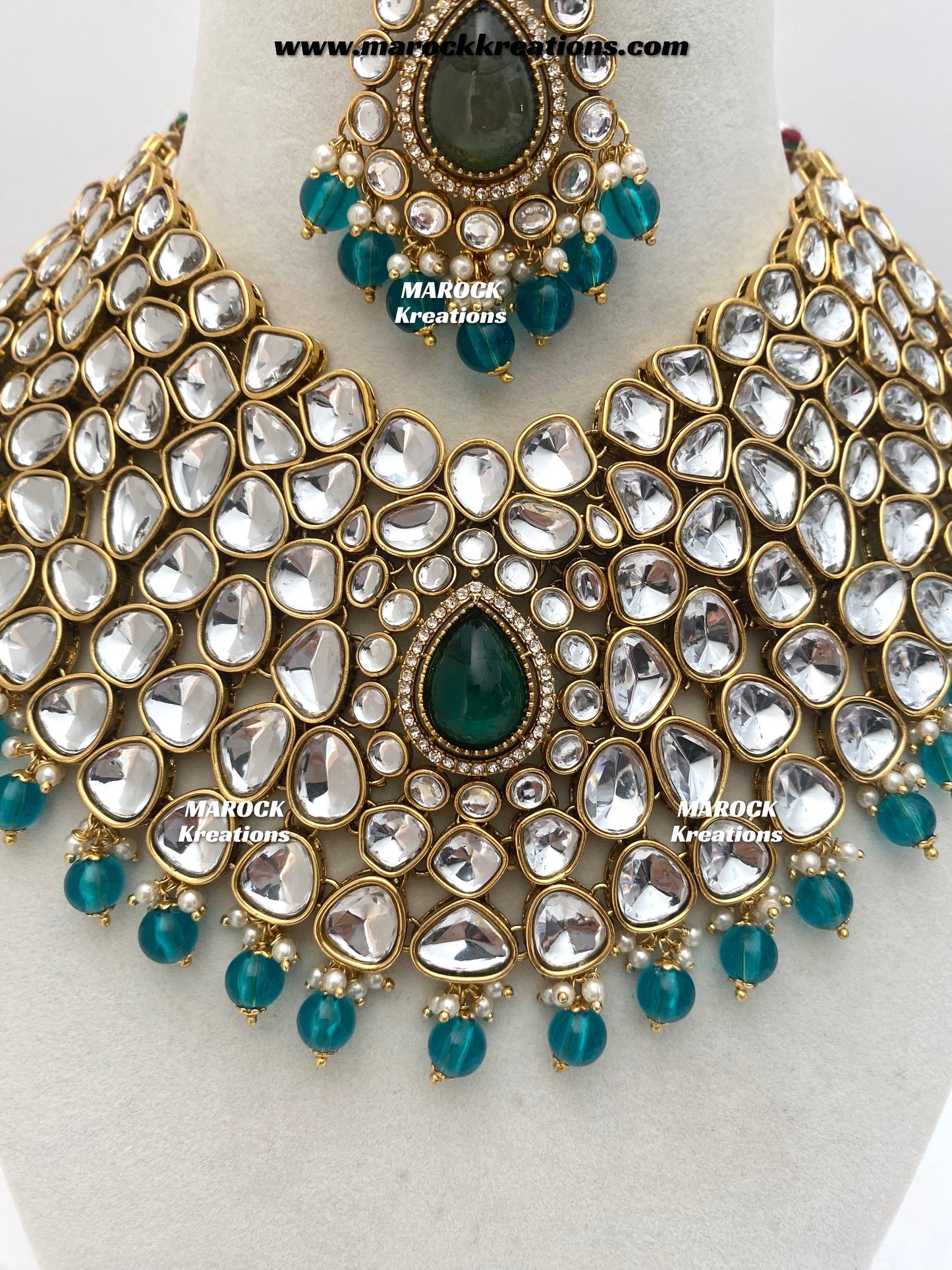 Ruhi Premium Quality Statement Kundan Necklace/Bridal set