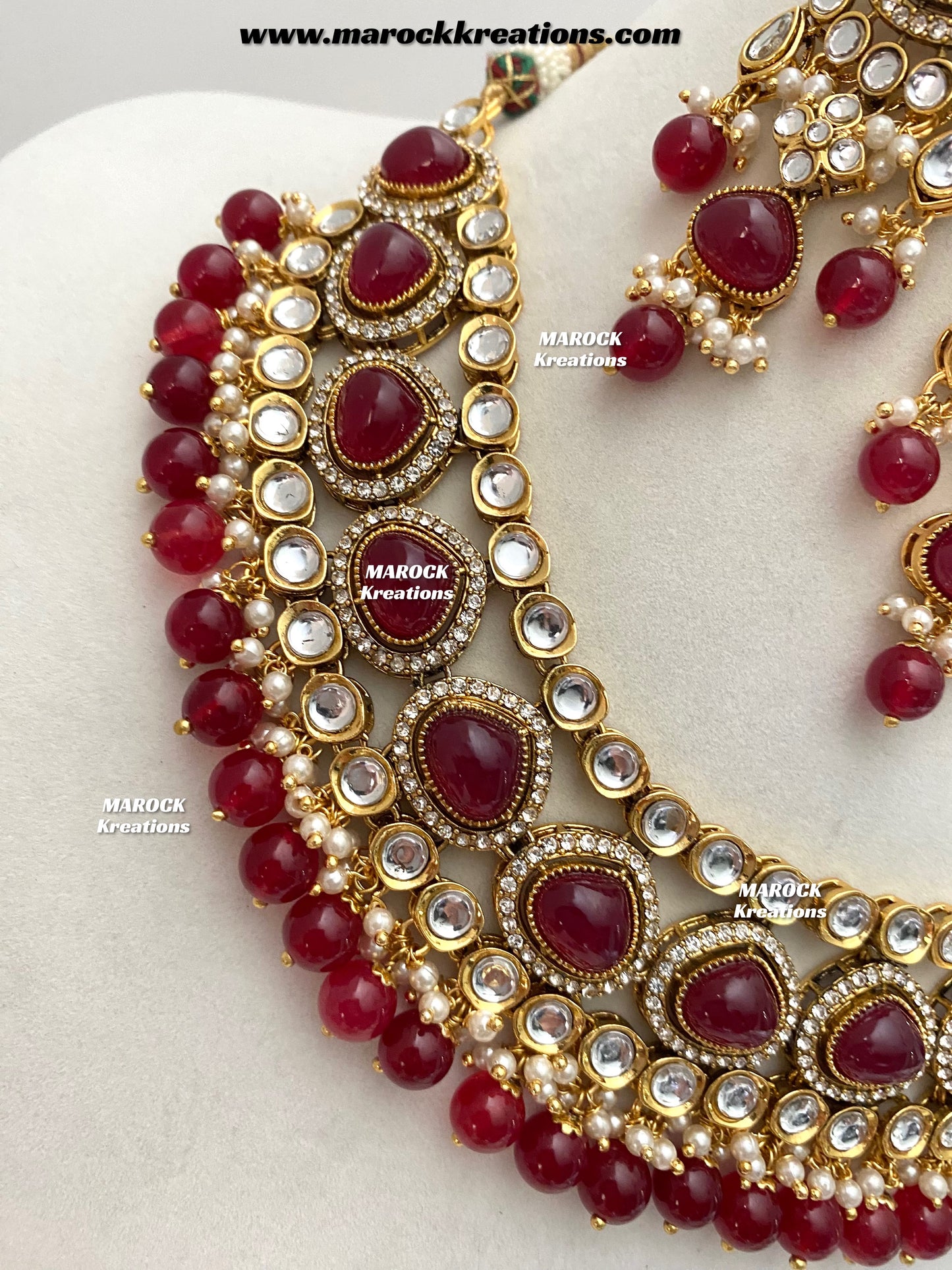 Harsha Premium Quality Kundan and Monalisa stone Statement Necklace set
