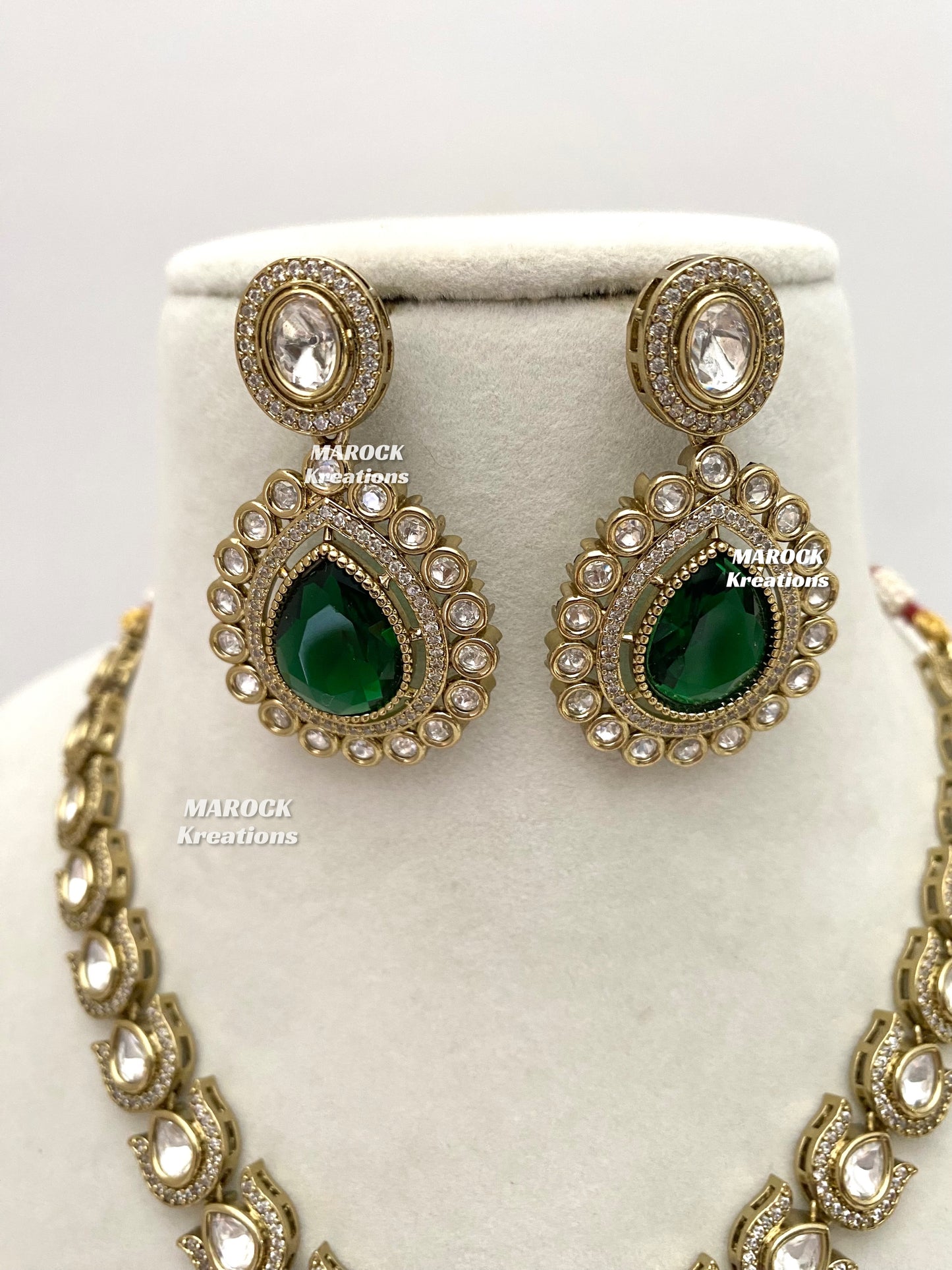 Camila Premium Quality Moissanite Kundan Necklace set