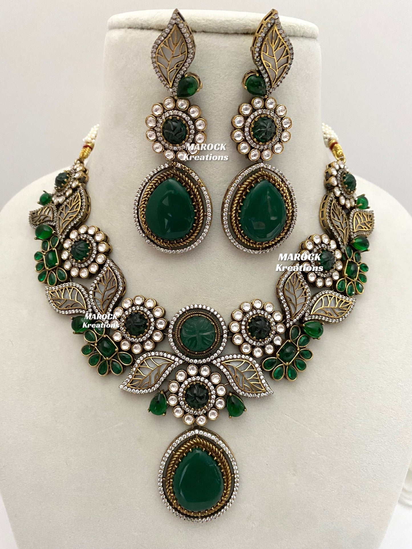Angela Sabyasachi inspired Premium Quality Moissanite Kundan Necklace set