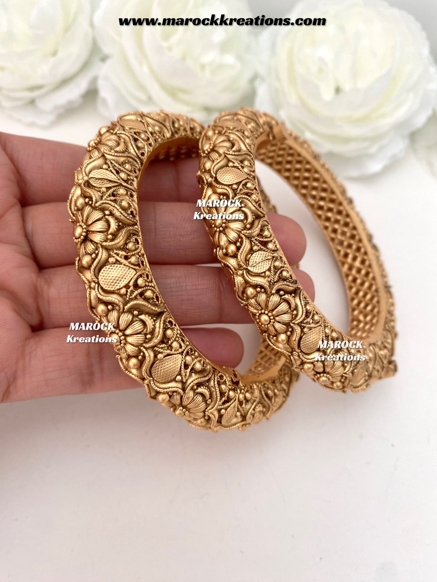 Sudha Premium Quality Gold plated handcrafted openable screw statement kade/bangles